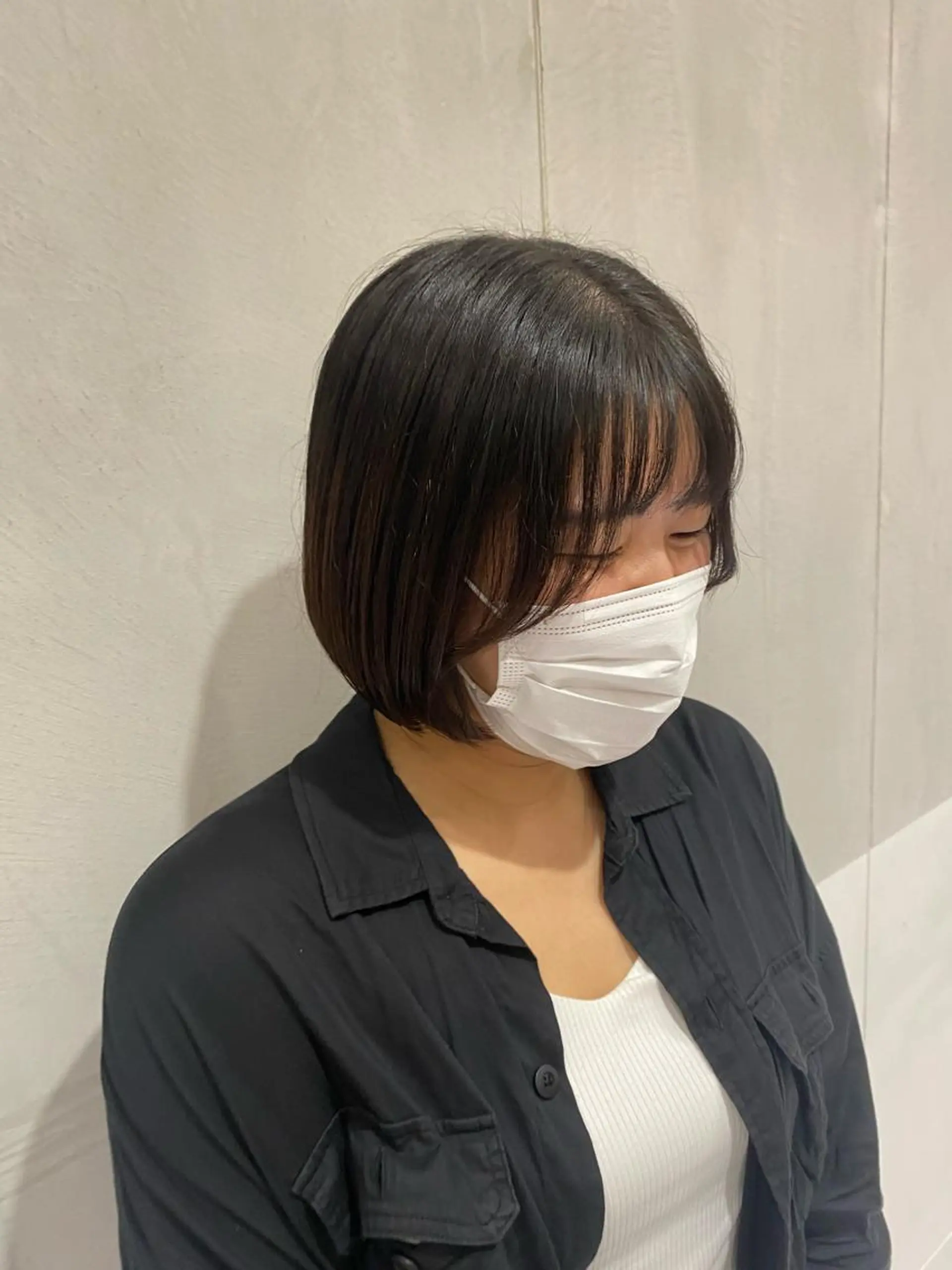 ミディアム ボブ ヘアカラー トリートメント ヘアセット ナチュラル/韓国💎 haruka 💎のヘアスタイル