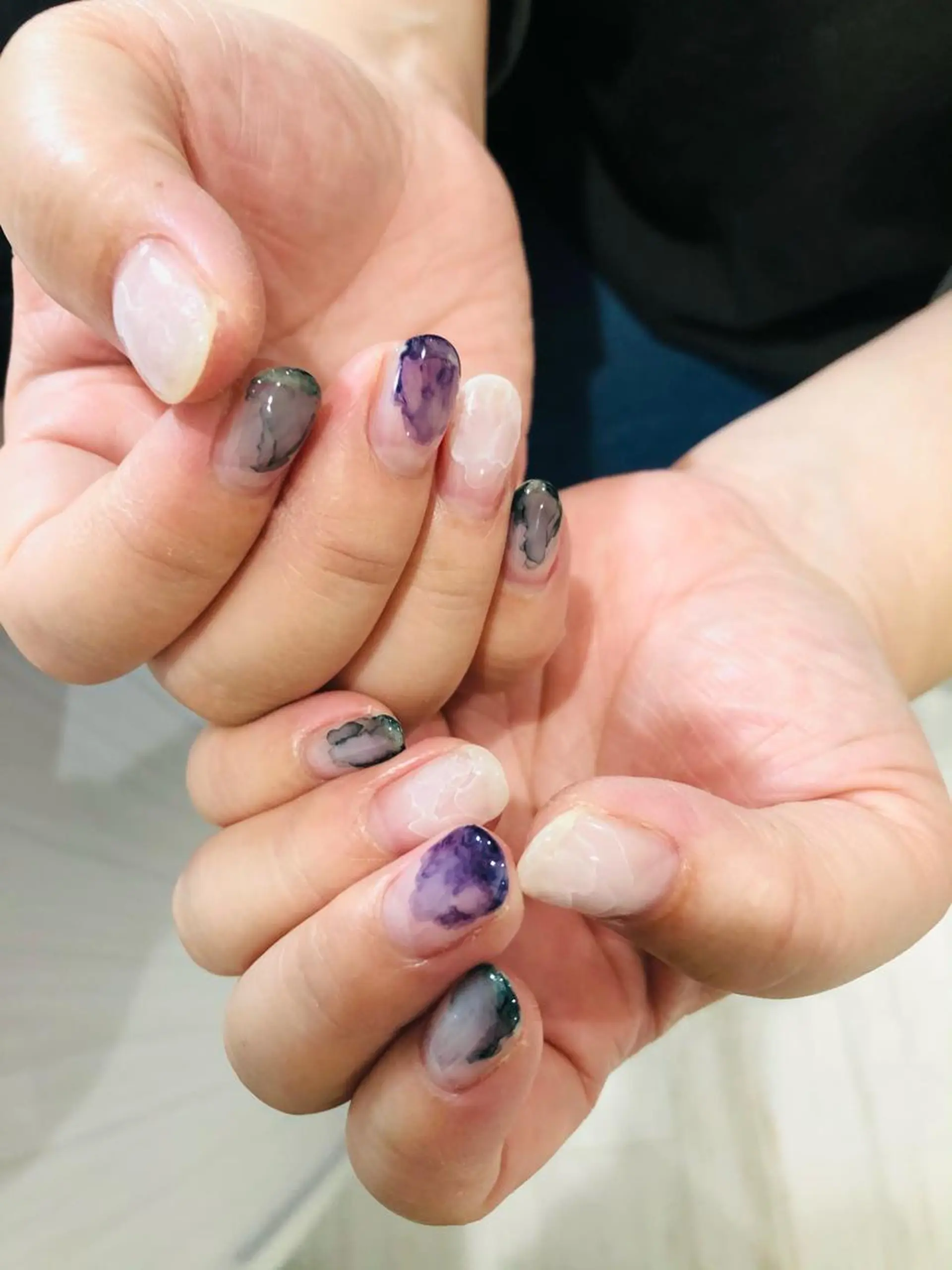 ネイル 入学式 フラッシュネイル フレンチネイル 卒業式 ラメ(グリッター) Ｈ3（エイチスリー）所属・H3 hitoのネイルデザイン