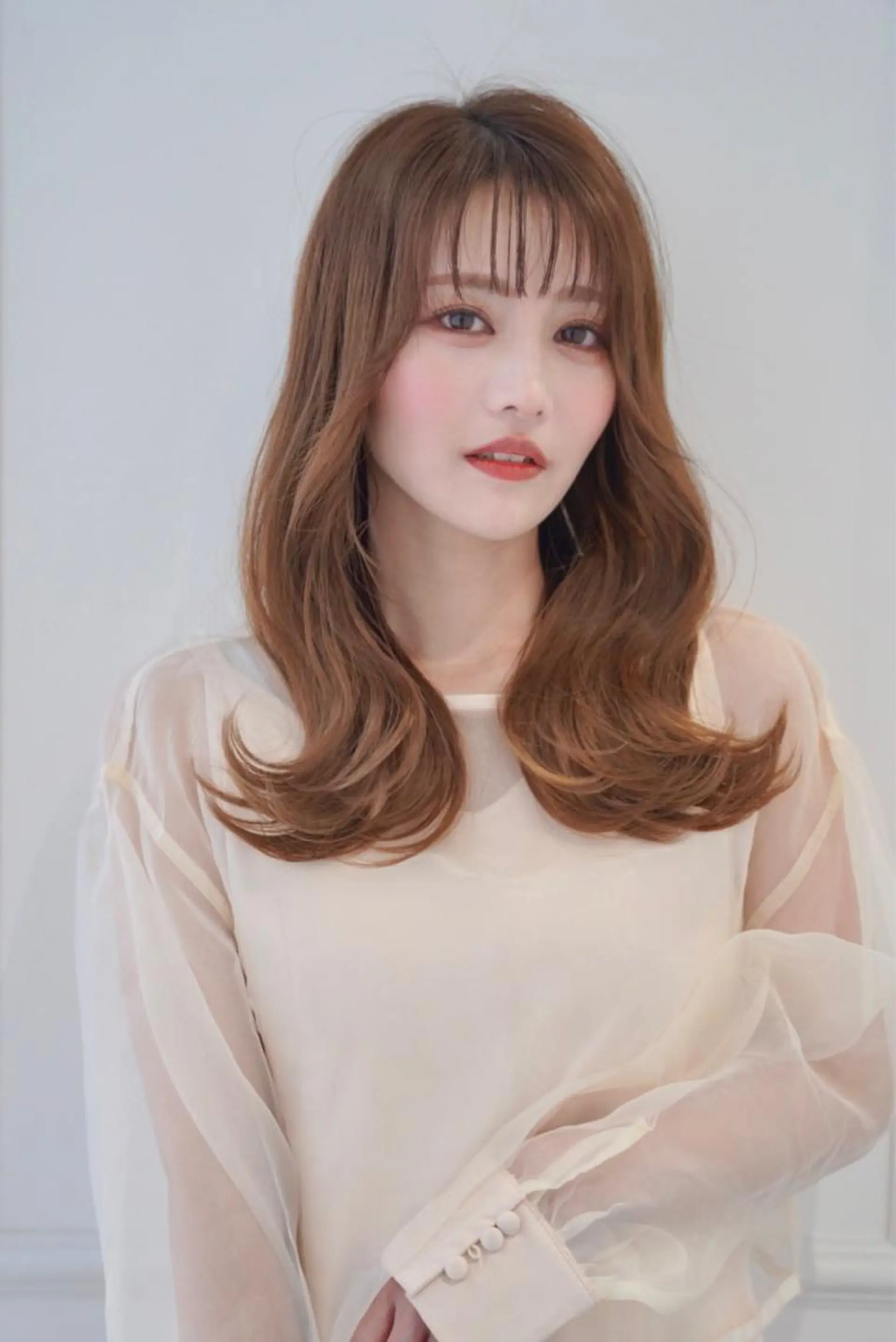 ミディアム カラー くびれヘア 韓国風ヘア カット ヘアカラー トリートメント レイヤー⭐️カラー ⭐️平川雅史のヘアスタイル