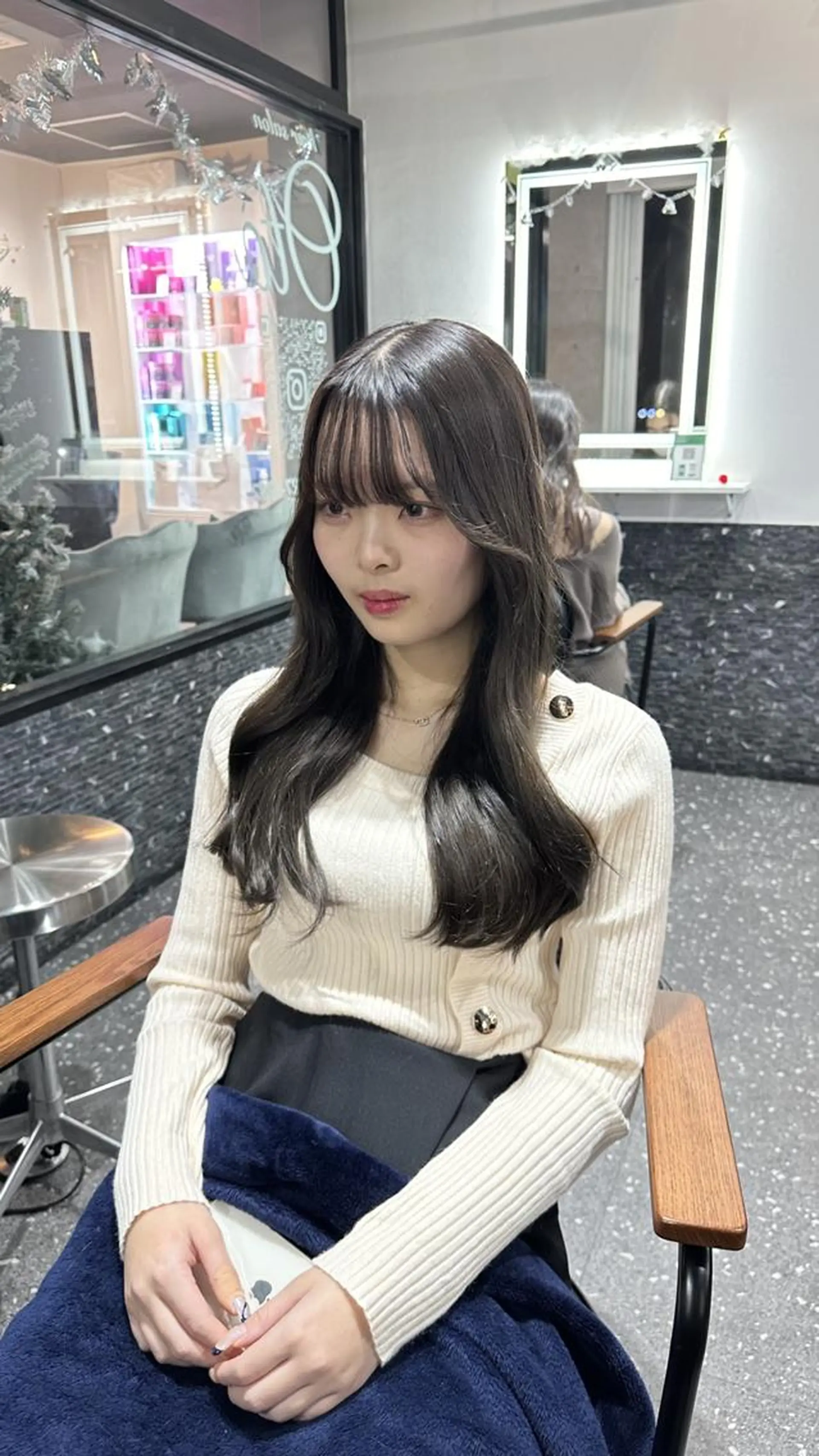 ロング カット ヘアカラー トリートメント 韓国レイヤーカット要 暗透カラー📓吉祥寺のヘアスタイル