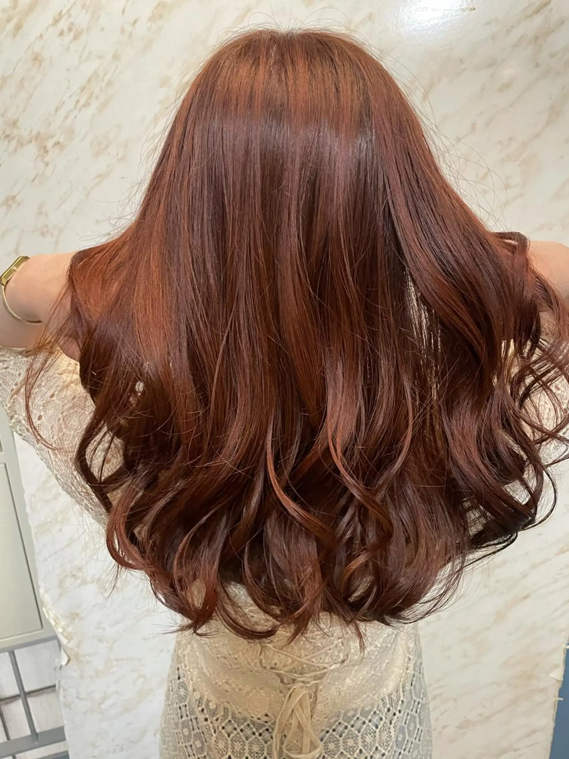 カラー ブラウンカラー レッドカラー ヘアカラー 仲井間　賢雄 fifthのヘアスタイル