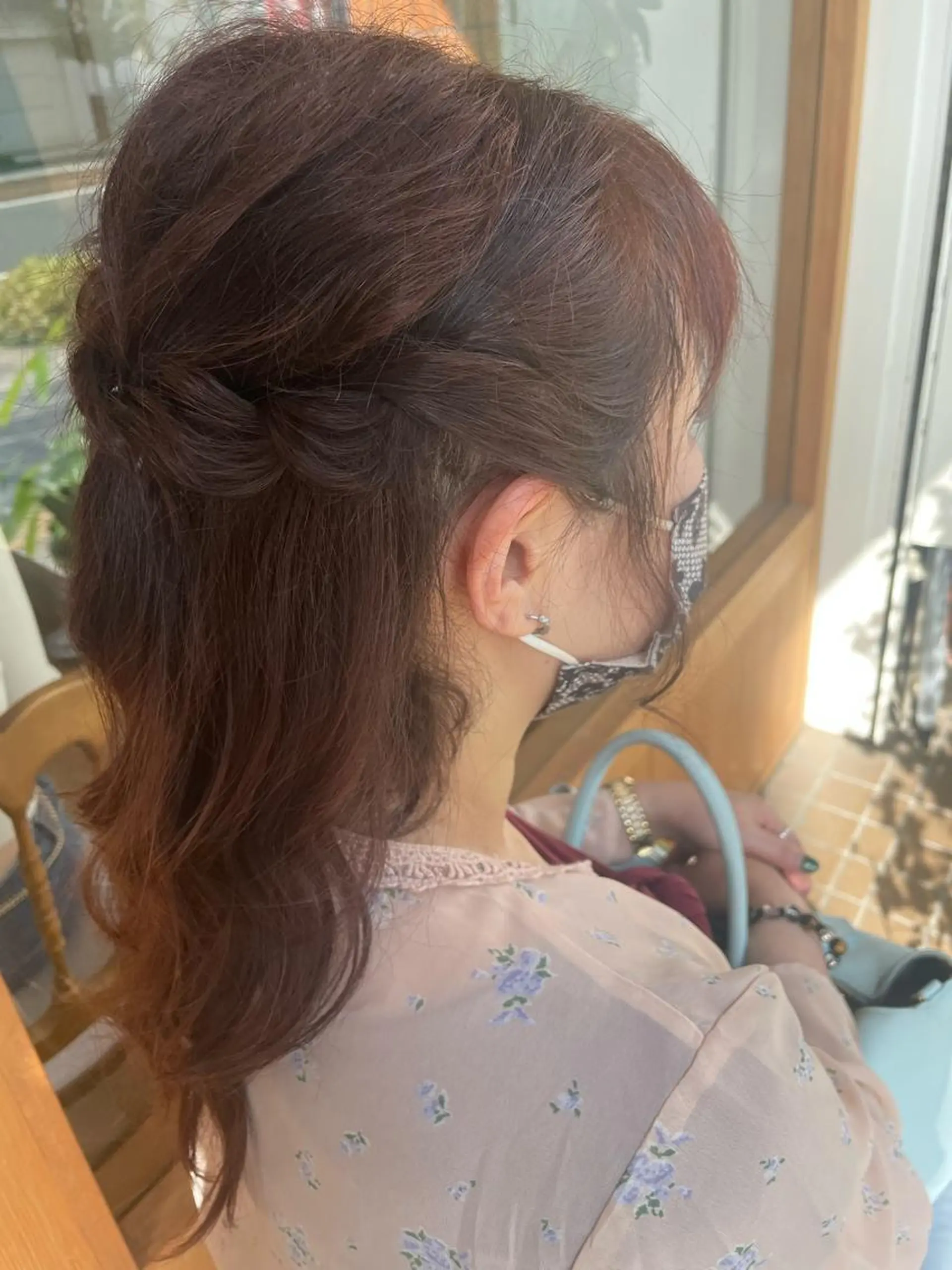 ミディアム ヘアアレンジ ハーフアップ Era Hatsuneのヘアスタイル