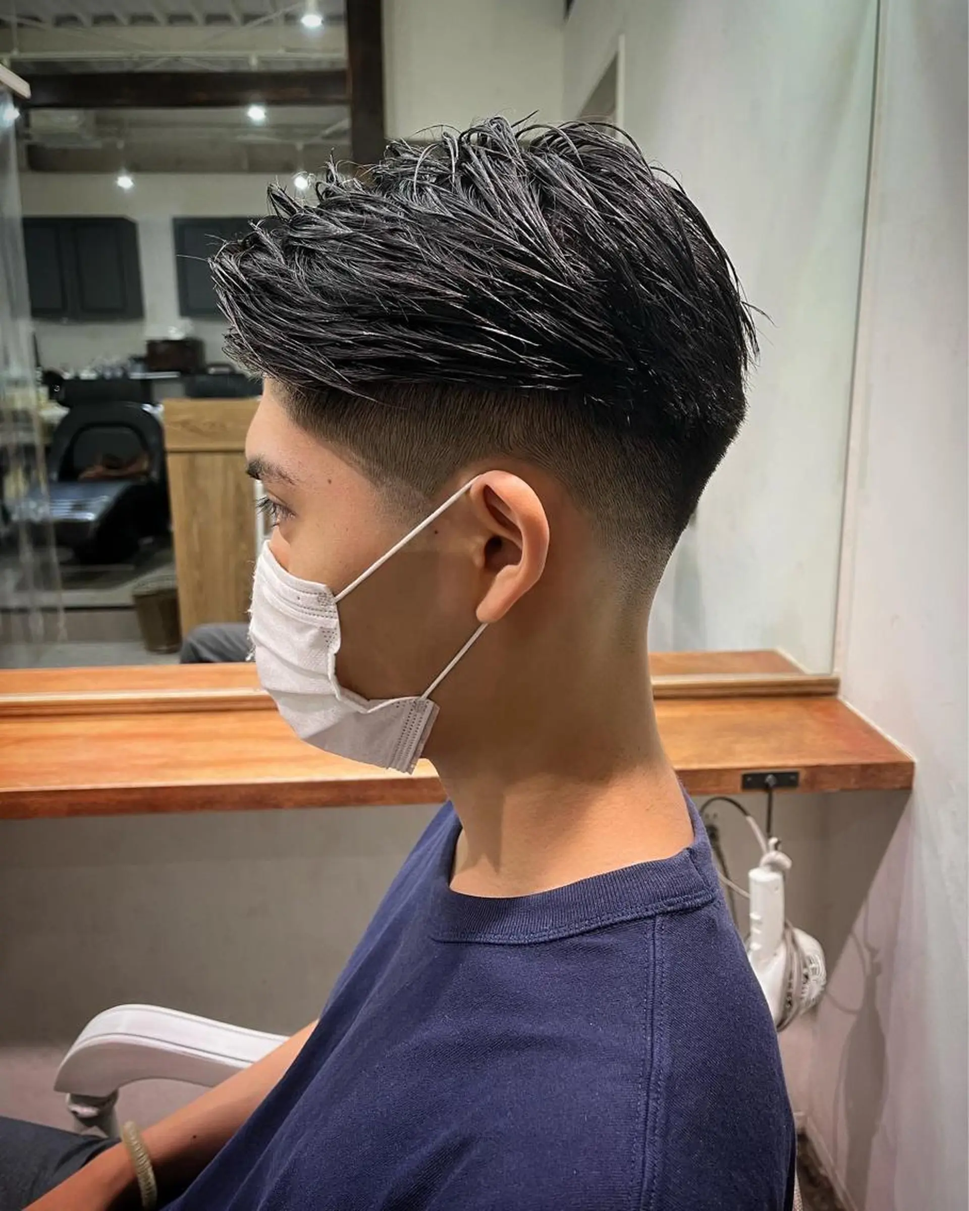 ショート パーマ メンズ アイブロウ フェードカット 京都駅メンズカット/ パーマ/Keigoのヘアスタイル