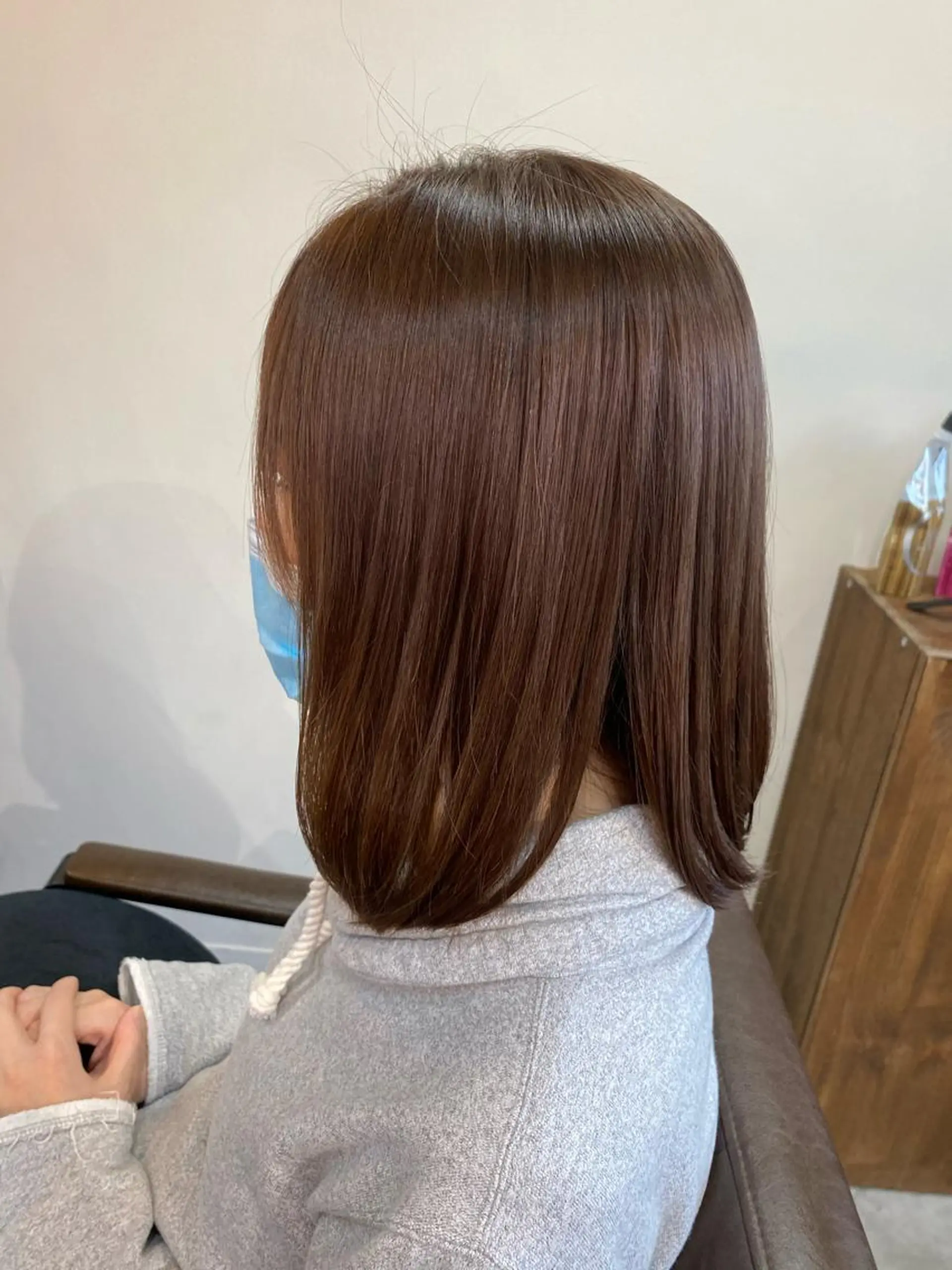 ミディアム 顔周りカット 🫧縮毛矯正🫧ai hara🫧表参道のヘアスタイル