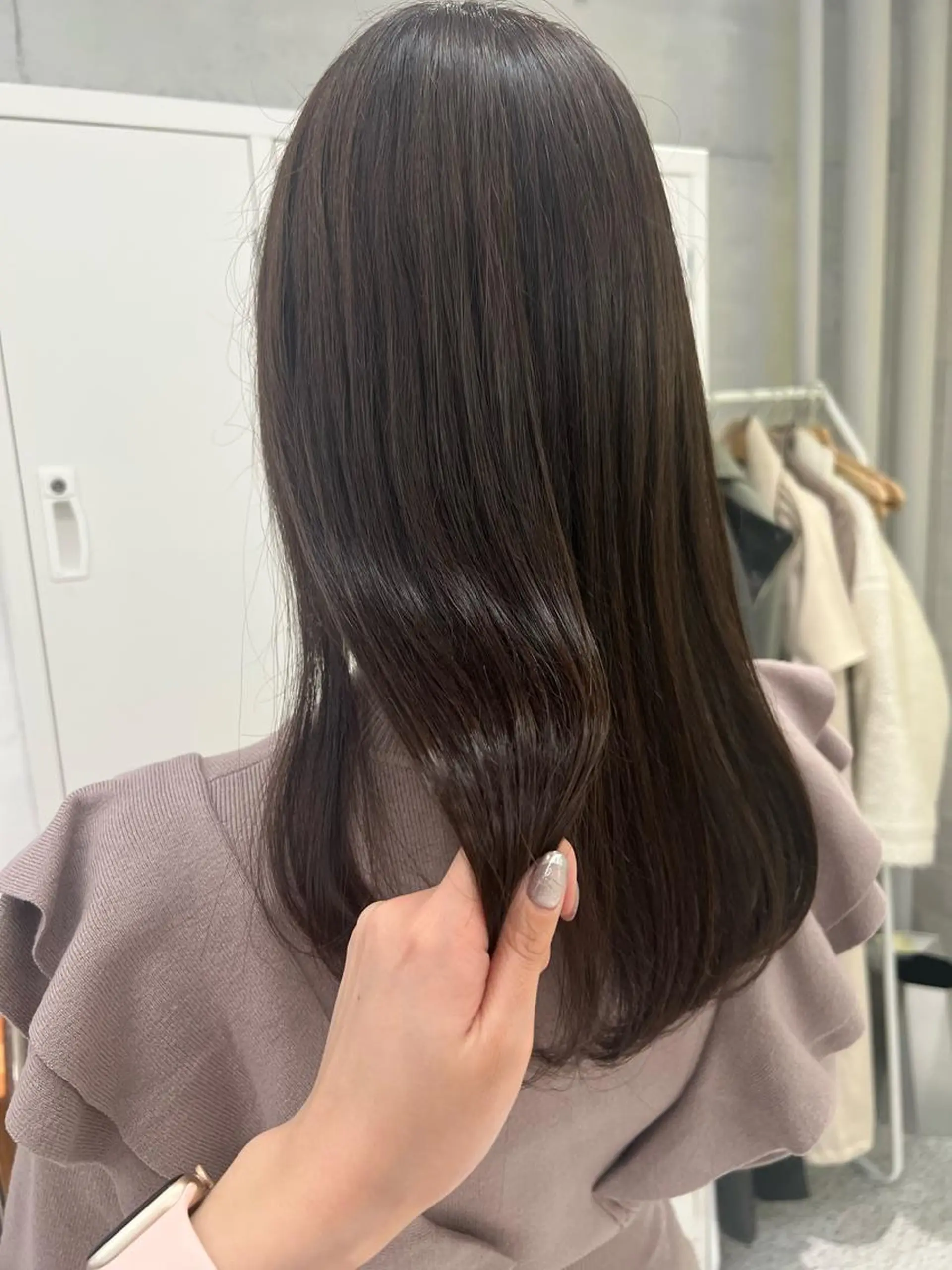 ロング カラー アッシュ ブリーチ 透明感カラー ラベンダーカラー ラベンダーアッシュ カット ヘアカラー トリートメント 韓国ヘア☁️ mitsukiのヘアスタイル