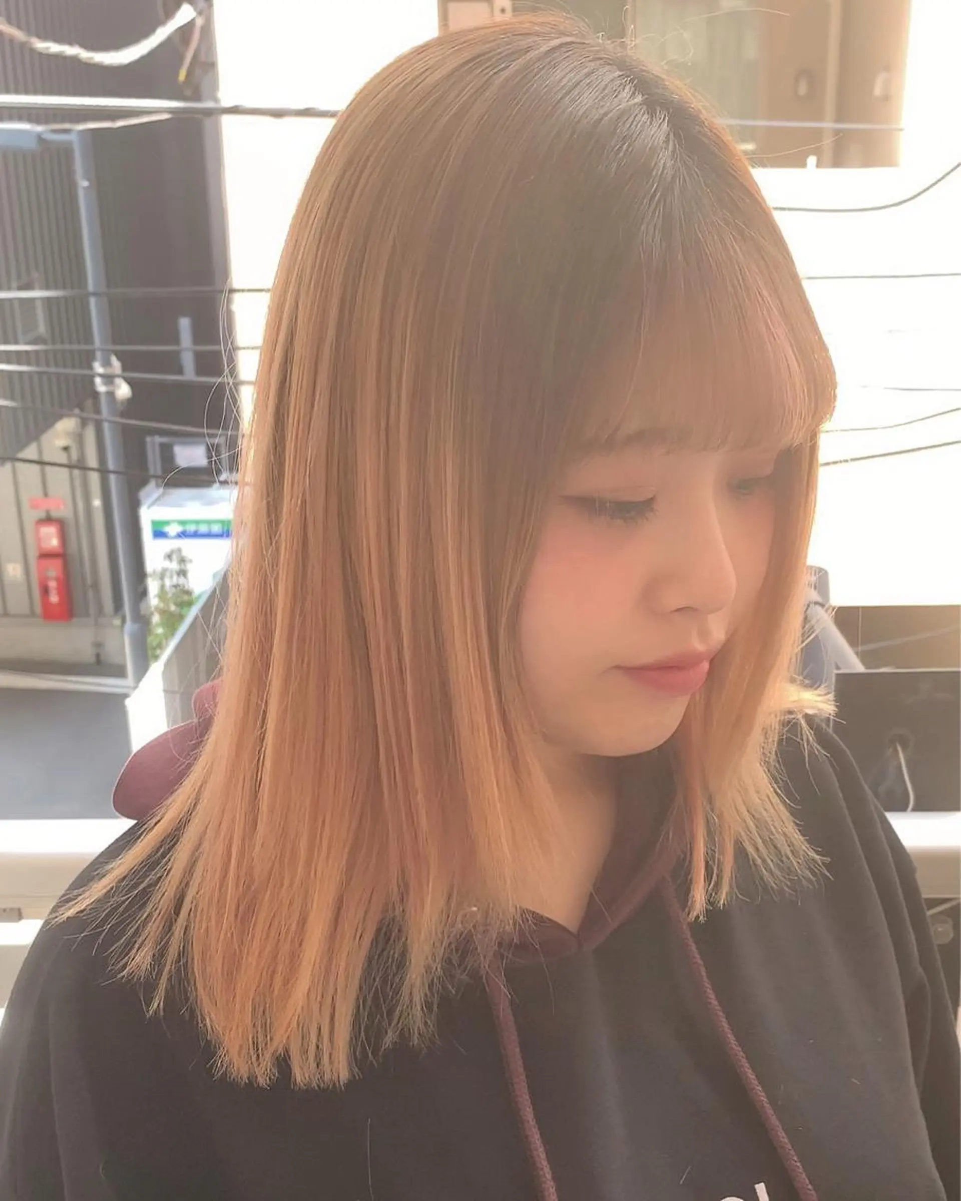 ミディアム カラー 大橋 タツヤのヘアスタイル