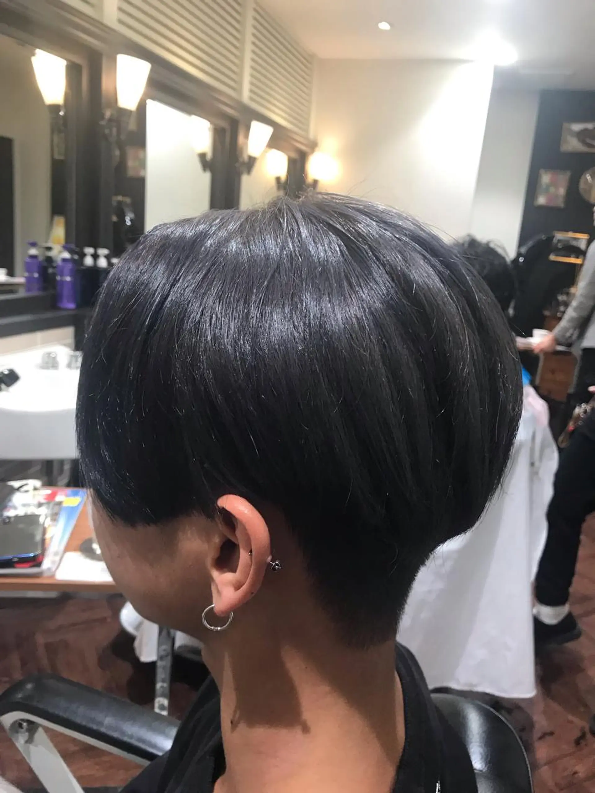 ショート カラー メンズ メンズブリーチ メンズハイトーン ブリーチ ハイトーンカラー ネイビーカラー カット ヘアカラー ROSSO 川口店所属・アザマ　ヤスカツ _rosso 川口のヘアスタイル