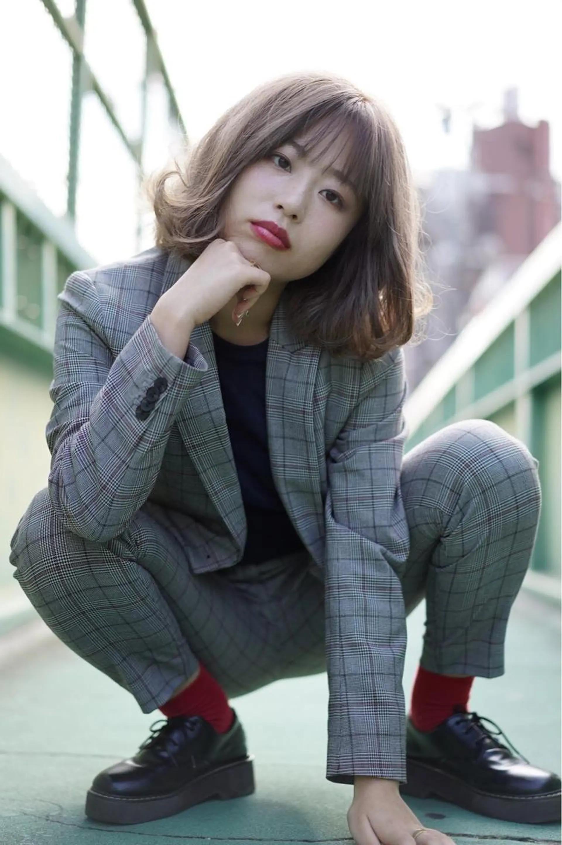 ミディアム 外ハネヘア 小林 卓司のヘアスタイル