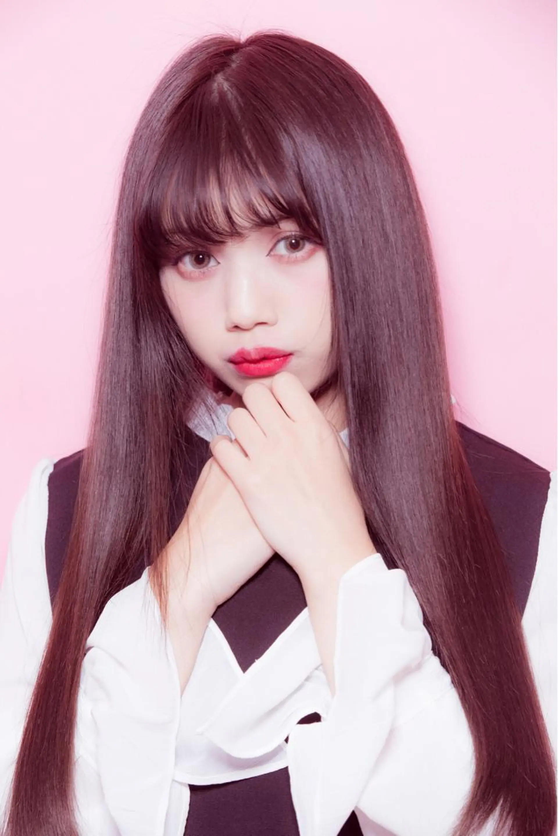 ロング パーマ SHIN/レイヤー カット×クロスパーマのヘアスタイル