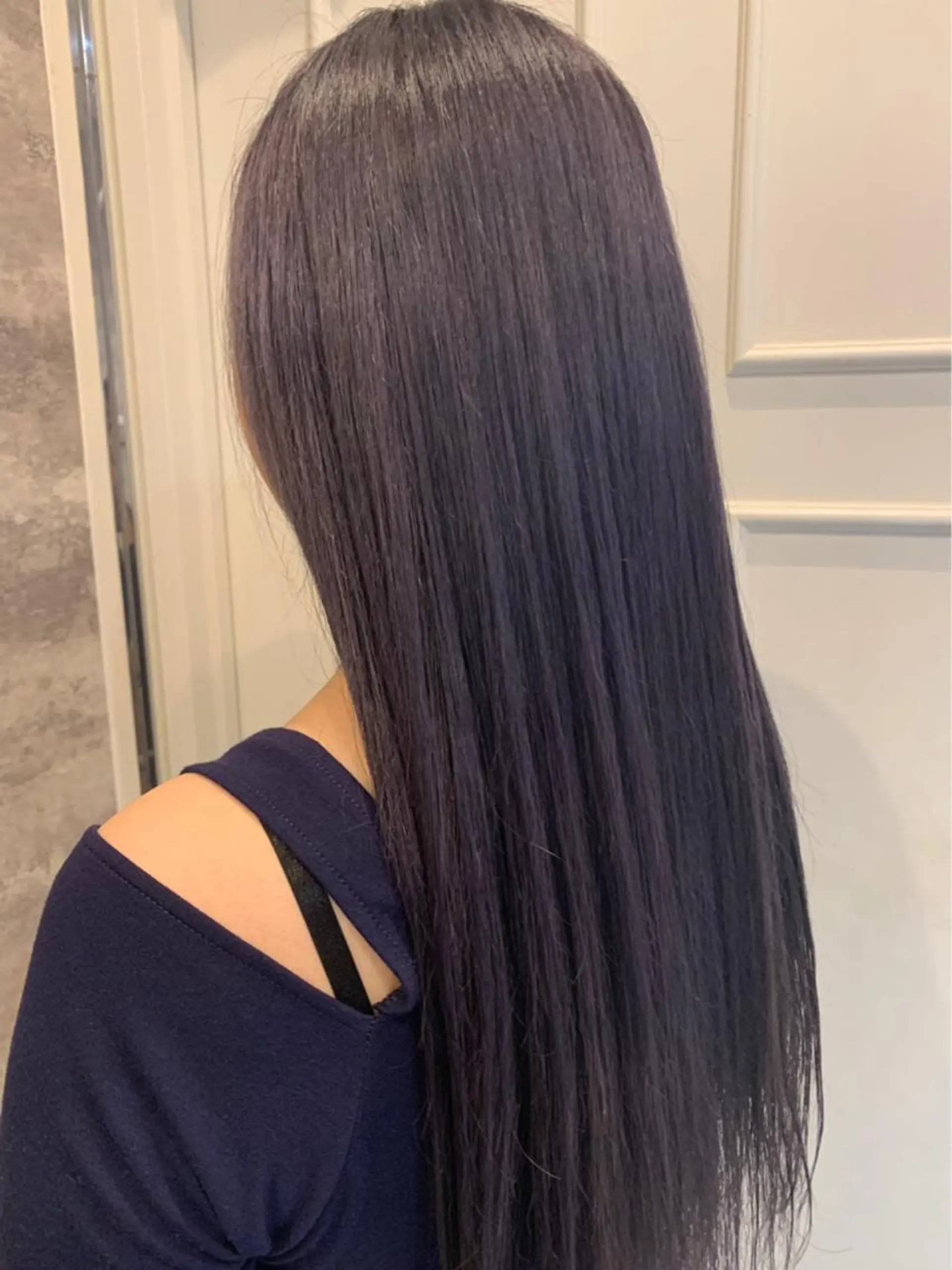 ロング カラー アッシュ バイオレットカラー バイオレットアッシュ Blanco Color&Careのヘアスタイル