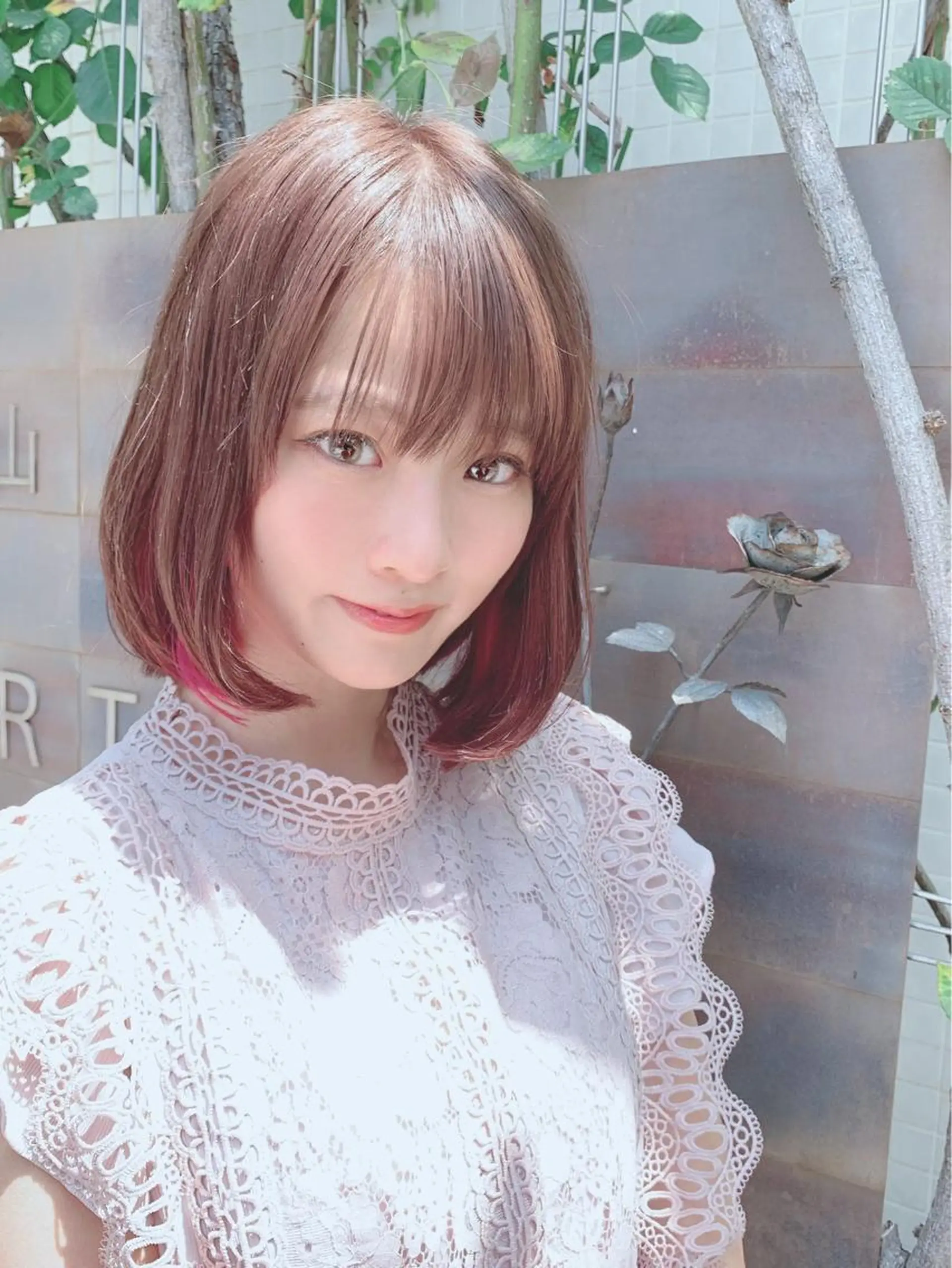 ミディアム カラー パーマ ヘアアレンジ 【公式】amble luxe池袋東口🩷のヘアスタイル