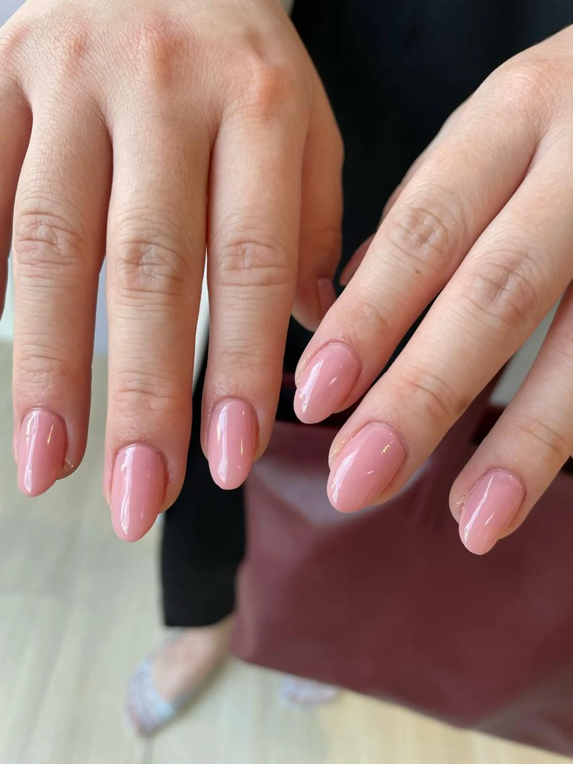 ネイル ワンカラーネイル ピンク シンプルネイル専門店miel nail天神店所属・mielnail ichikaのネイルデザイン