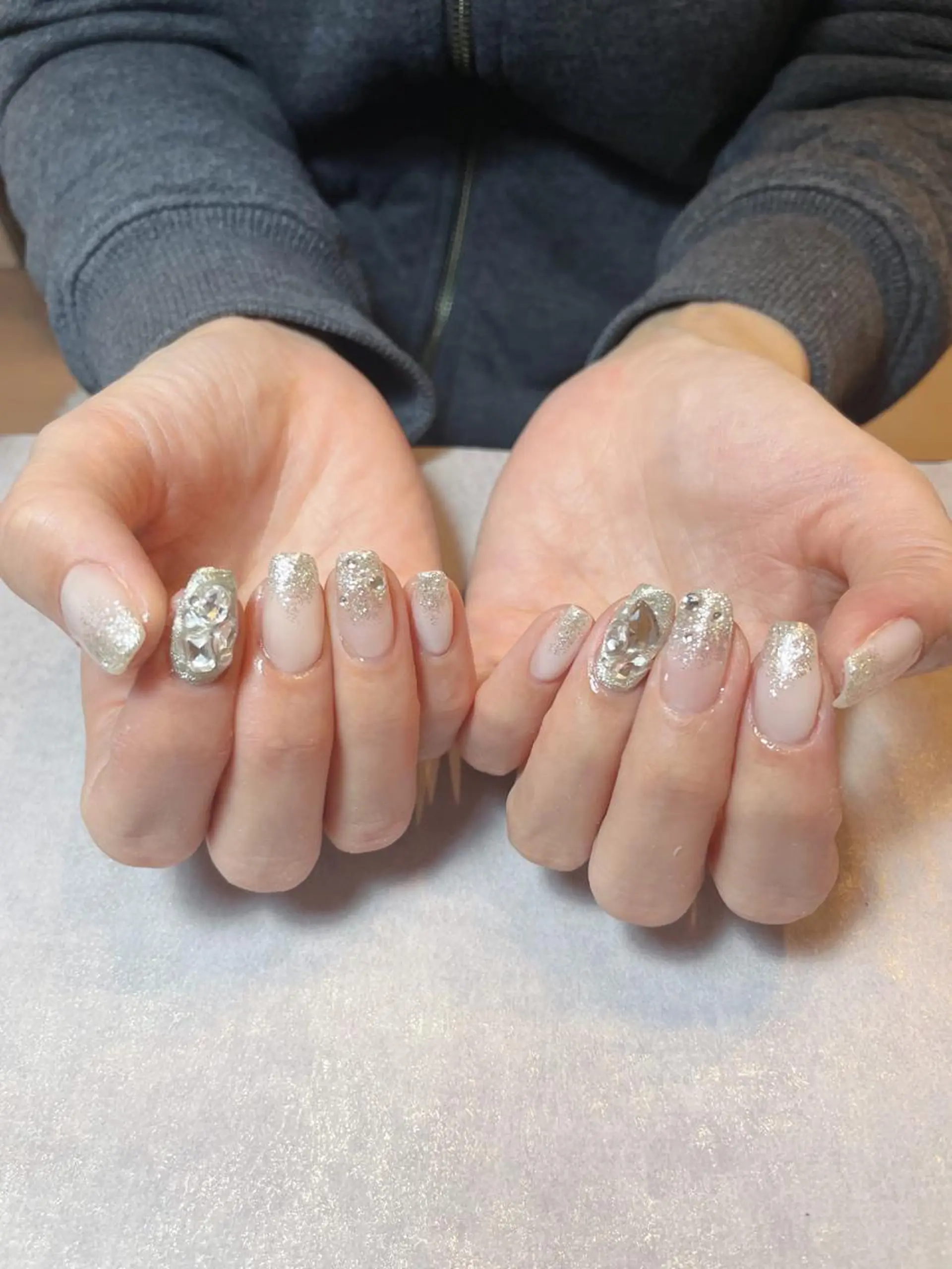 ネイル ジェルネイル キラキラネイル ラメ(グリッター) ラメグラデーション ワンカラーネイル BLANCEnail所属・BLANCnail yuuのネイルデザイン