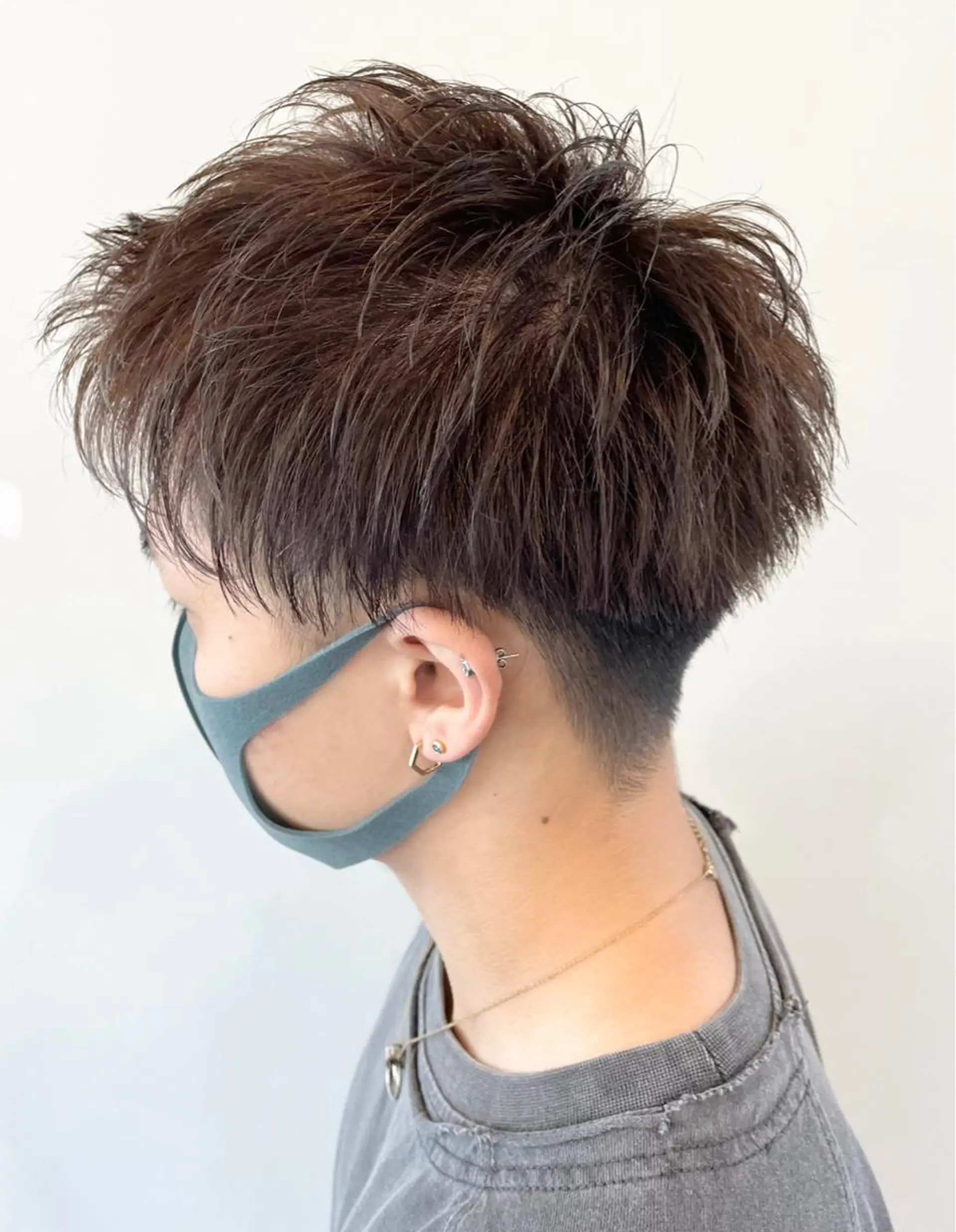 ショート カラー メンズ ショコラグレージュ グレージュ ショートヘア カット ヘアカラー FLAGS YAMATOのヘアスタイル