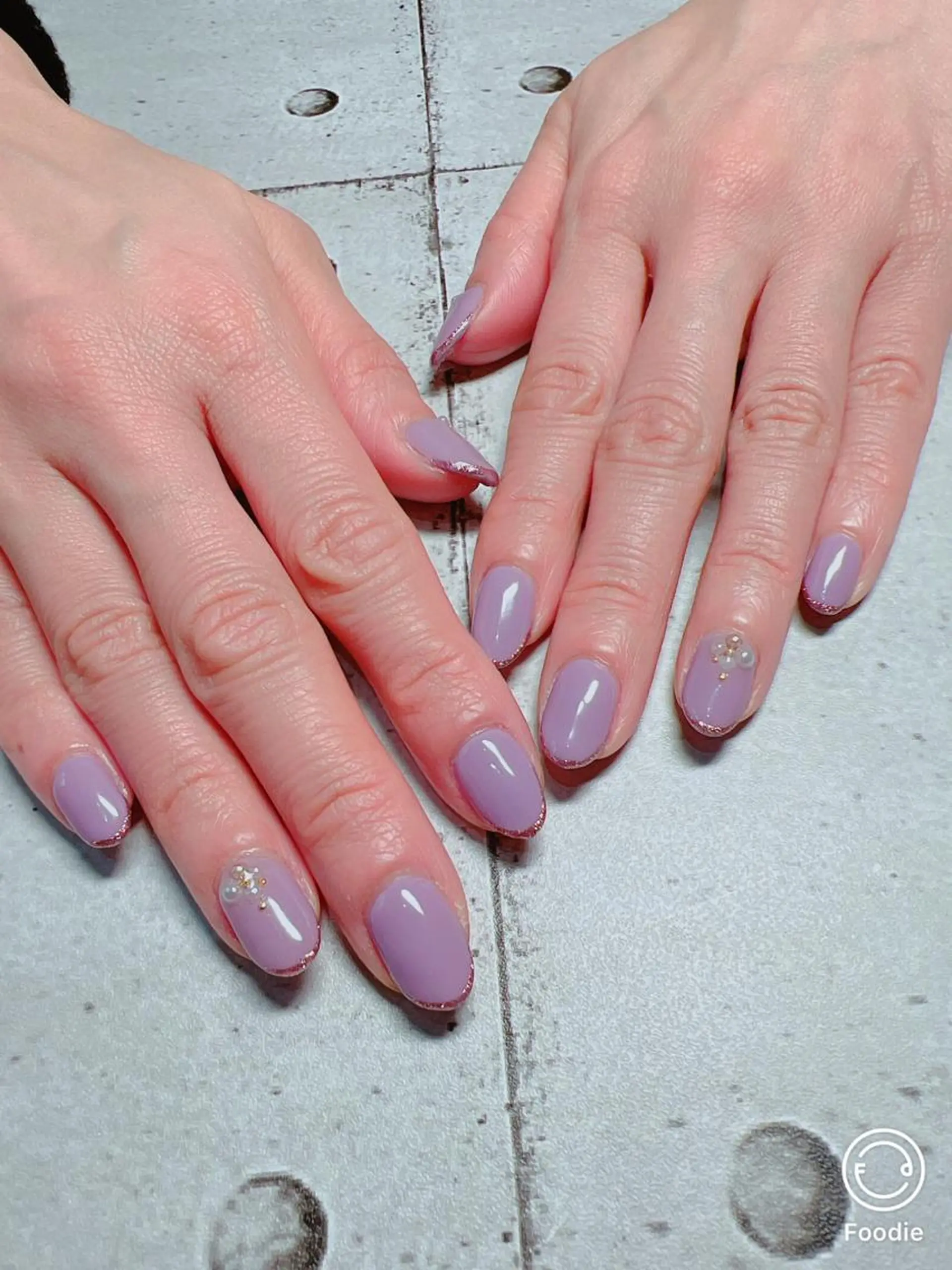 ネイル ラメ(グリッター) ハンドネイル たきぐち みちこのネイルデザイン