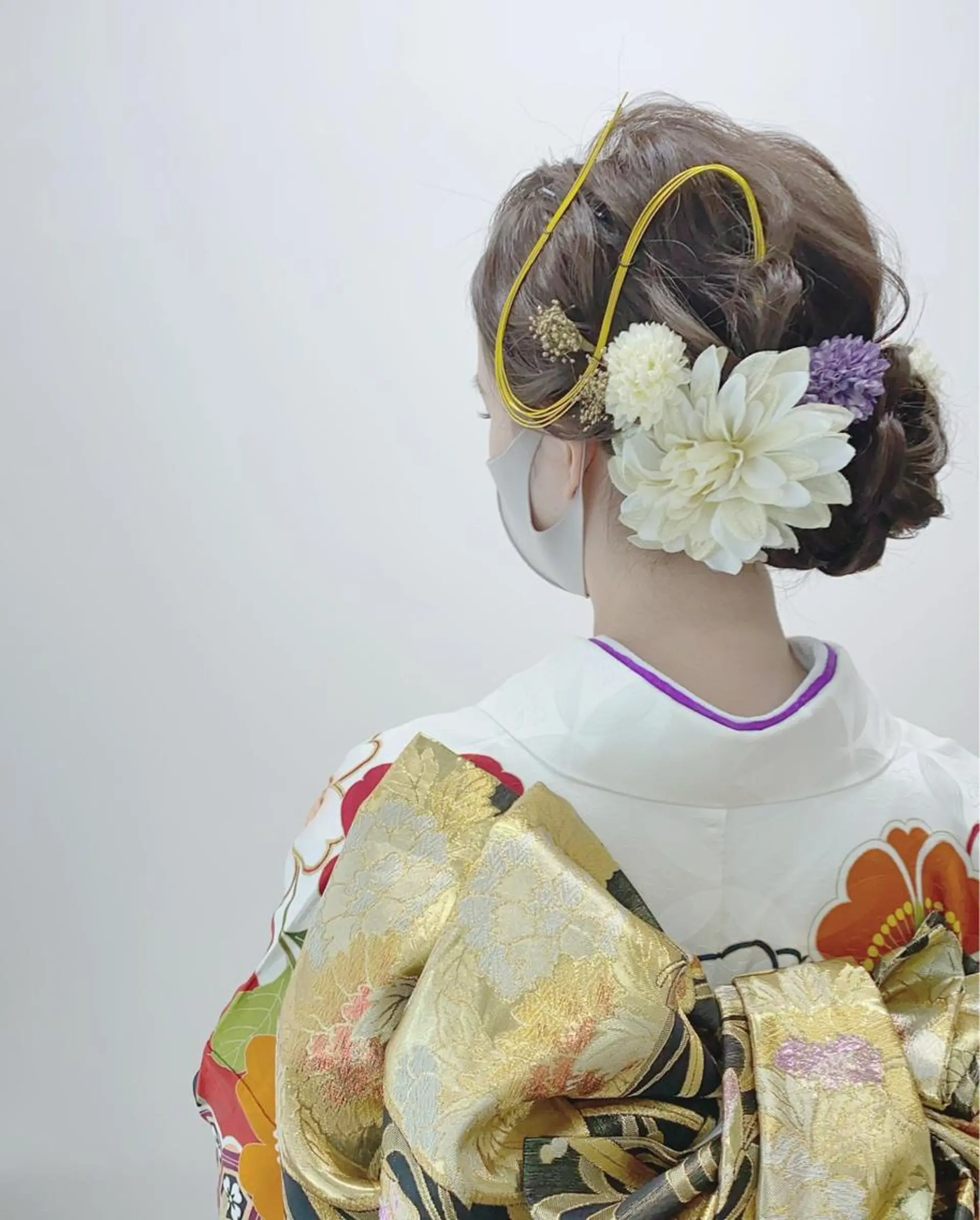 セミロング ヘアアレンジ 成人式 ヘアセット GRANLUSSO 〜グランルッソ駅前店所属・木口 嘉美のヘアスタイル