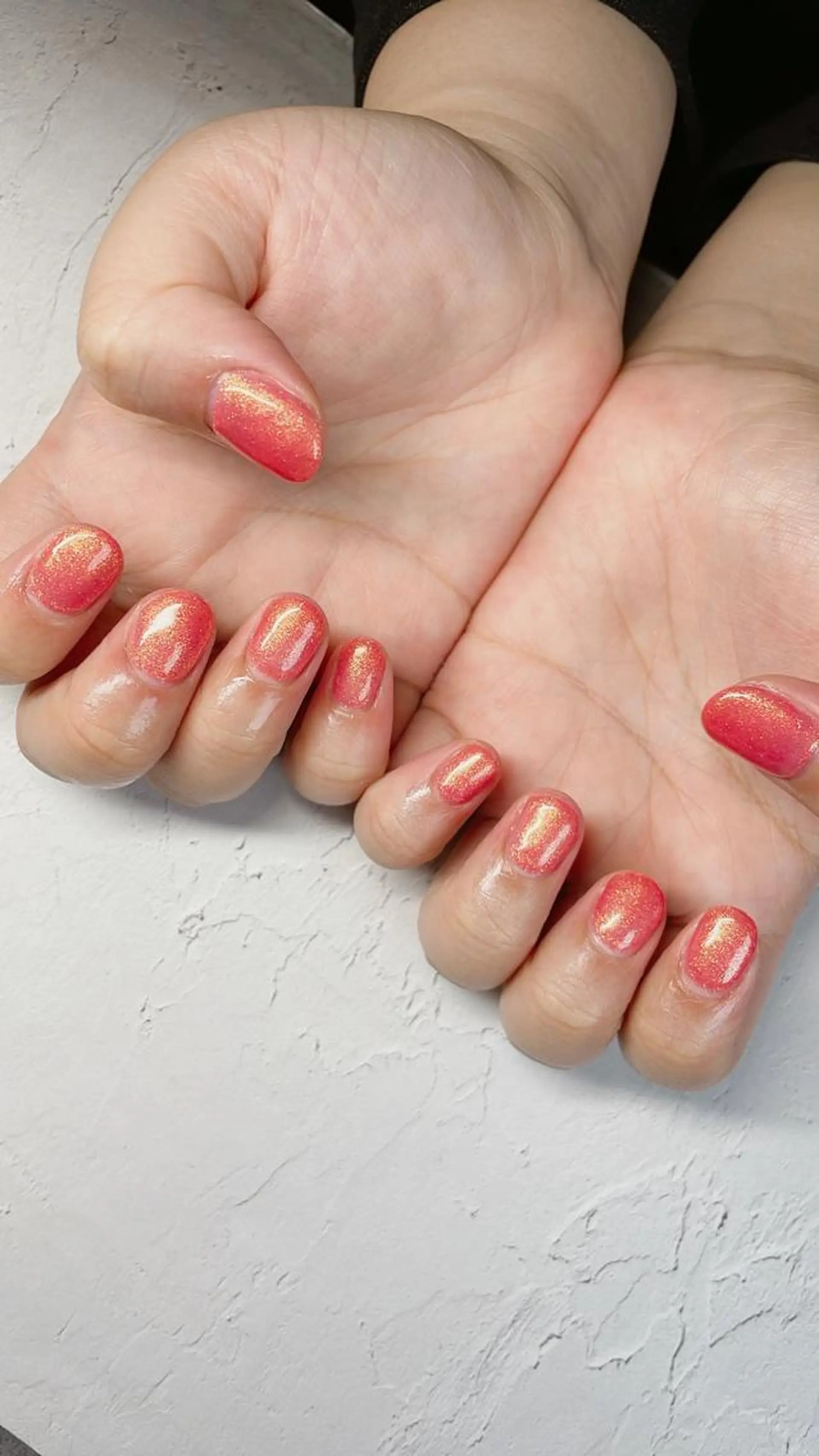 ネイル ラメ(グリッター) ワンカラーネイル ハンドネイル LaLa Peach 福岡のマツエク・マツパデザイン