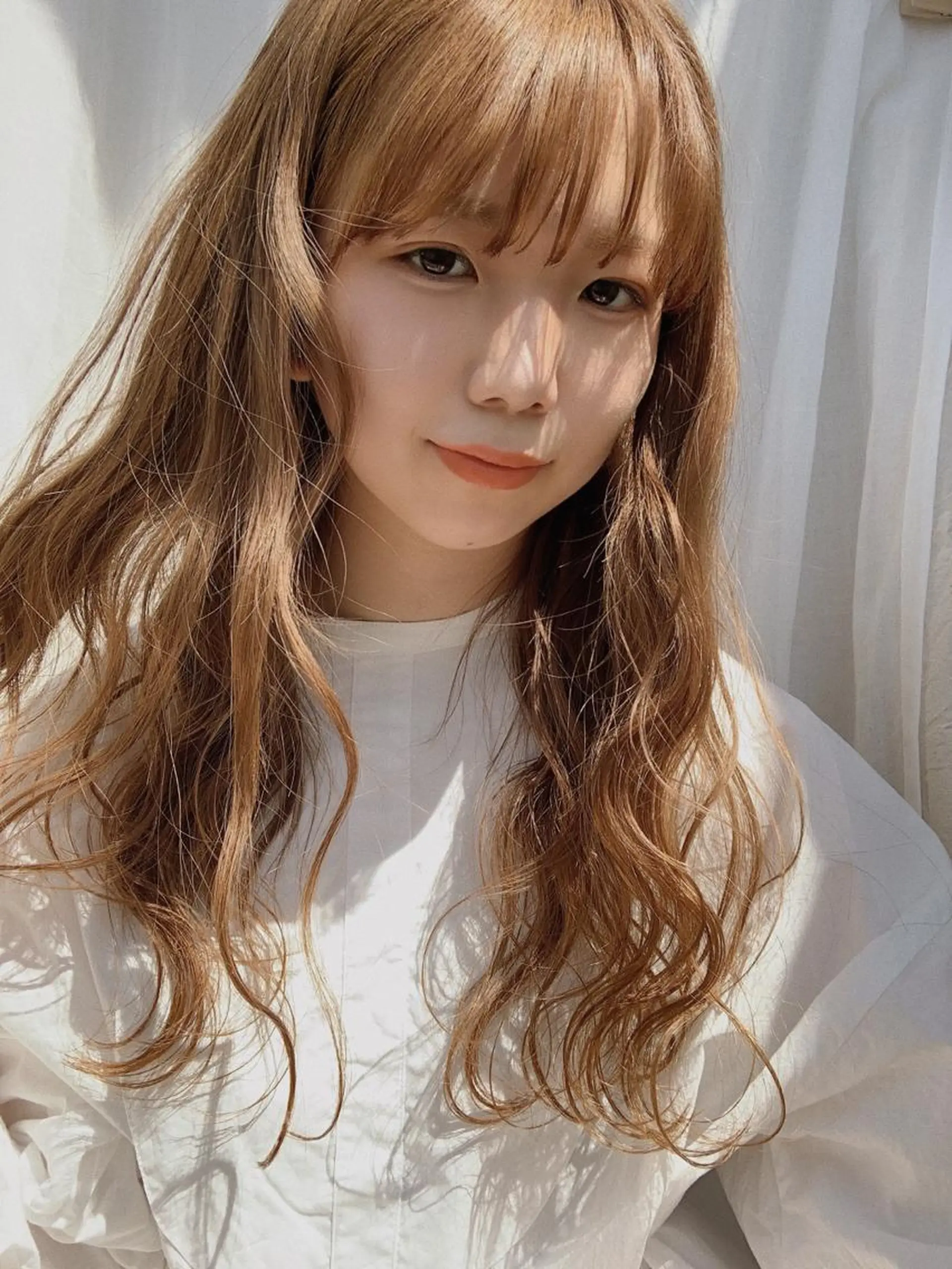 ロング カラー ヘアアレンジ MUKU所属・fuka モデル募集のヘアスタイル