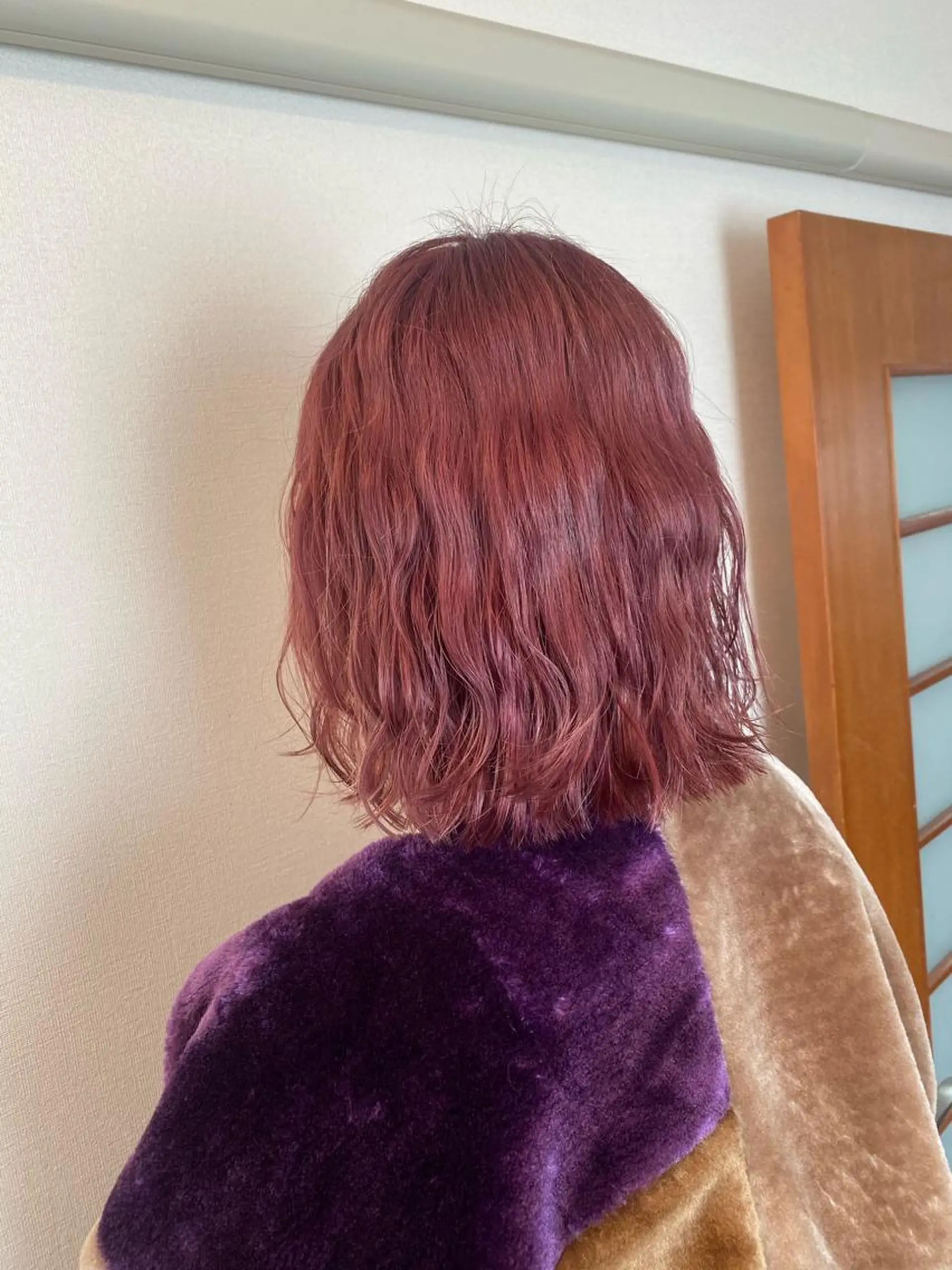 ミディアム カラー ピンクカラー 是枝 さくらのヘアスタイル