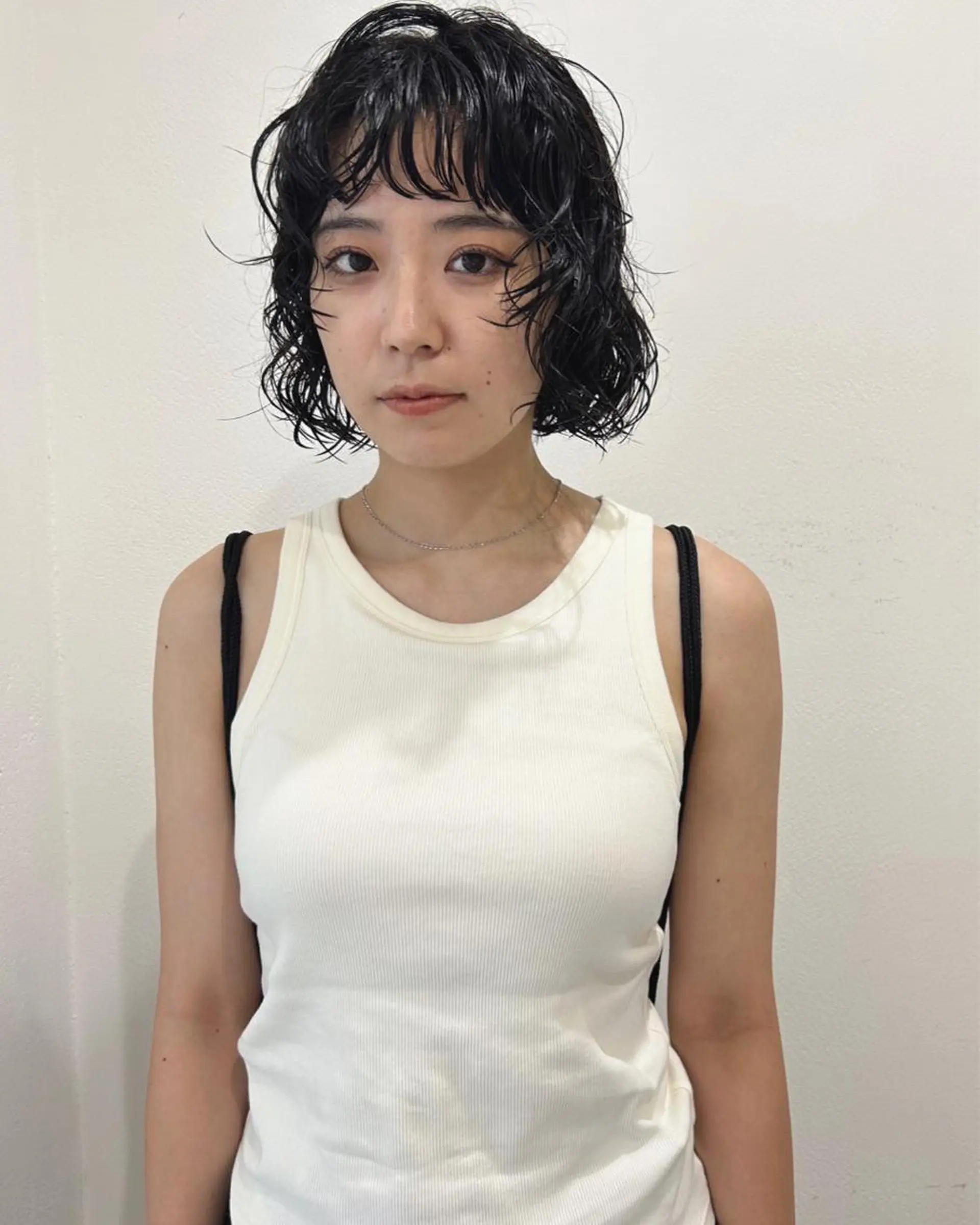 ショート パーマ ボブ ニュアンスパーマ カット パーマ トリートメント Loom.所属・村上雅人 ナチュラルモードのヘアスタイル