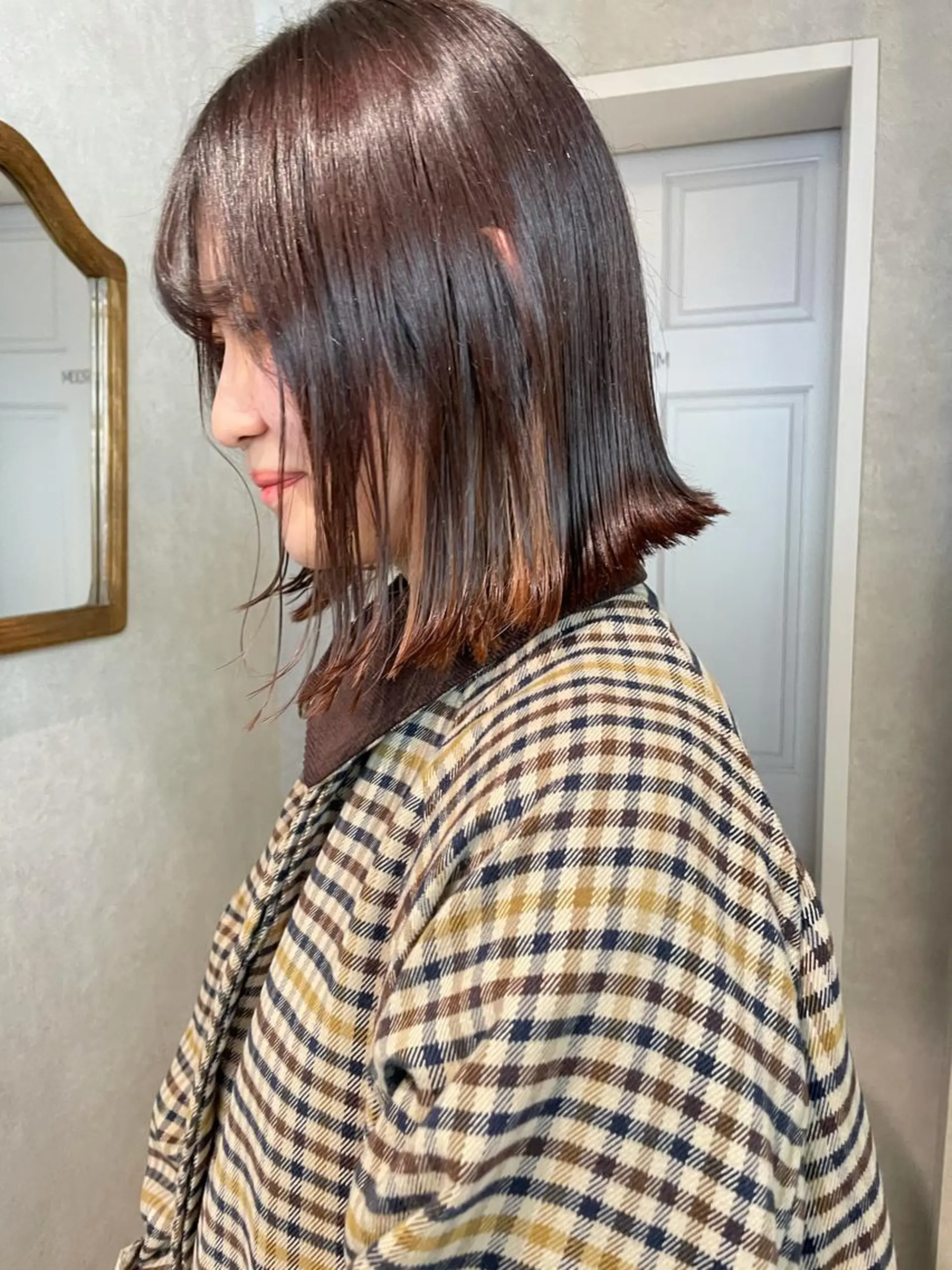 ミディアム カラー カット ヘアカラー ナチュラル透明感🌱 小山美樹子のヘアスタイル