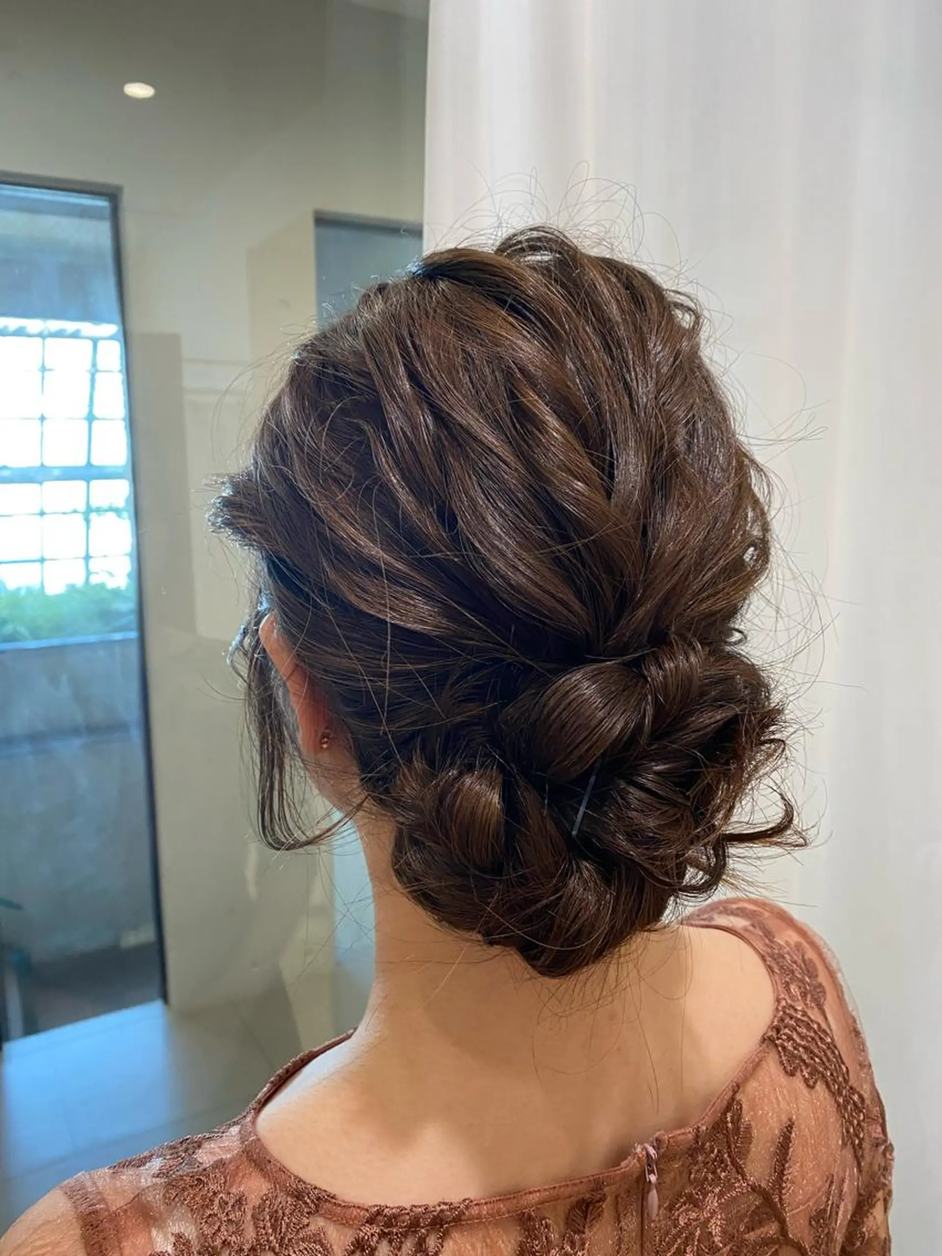 セミロング ヘアアレンジ ヘアセット 田中 アキオのヘアスタイル