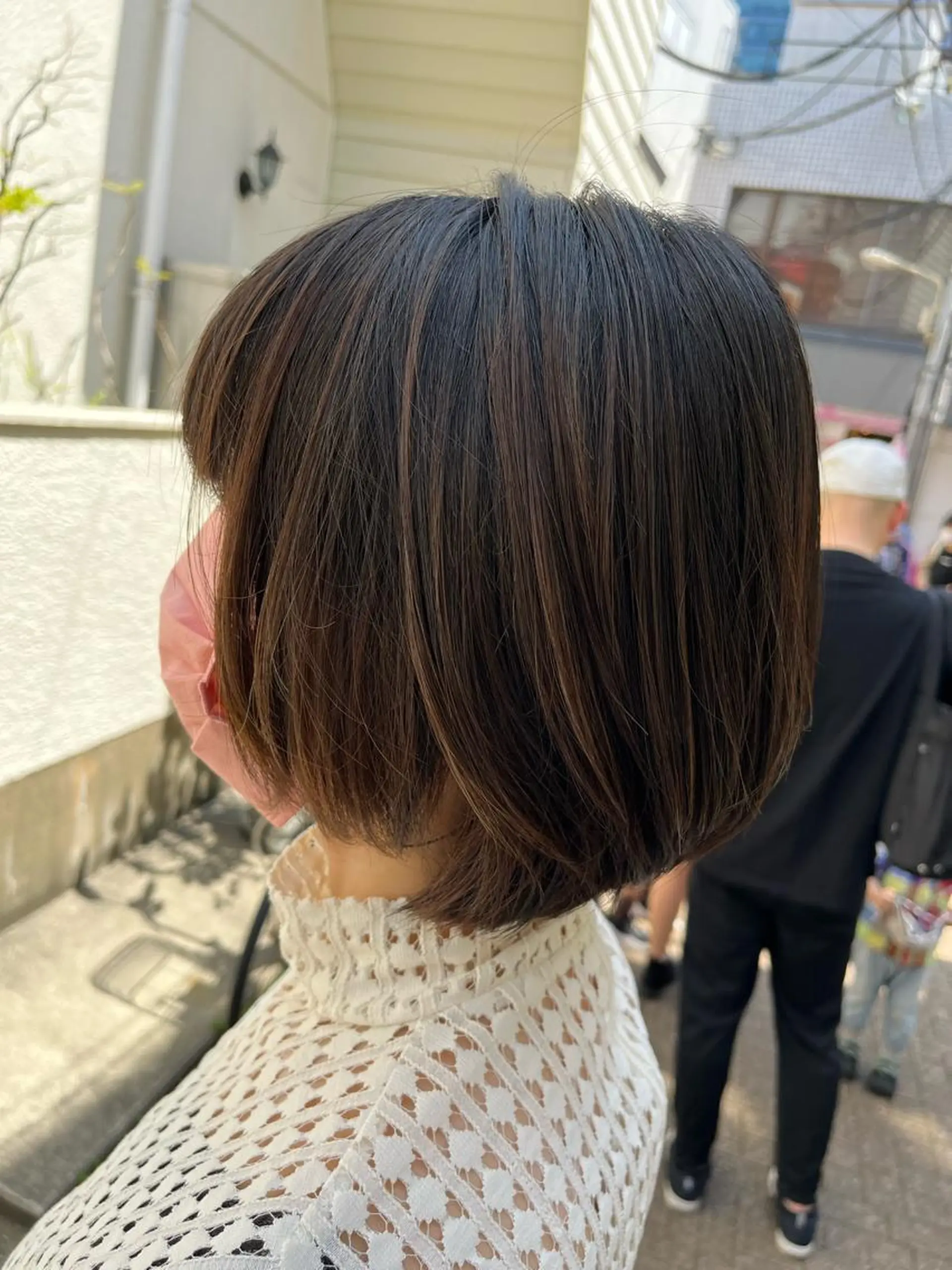 ショート カラー ショートボブ ボブレイヤー アッシュ バレイヤージュ ミストバング カット ヘアカラー トリートメント 原宿サロン代表 デザインカラー伊藤卓のヘアスタイル