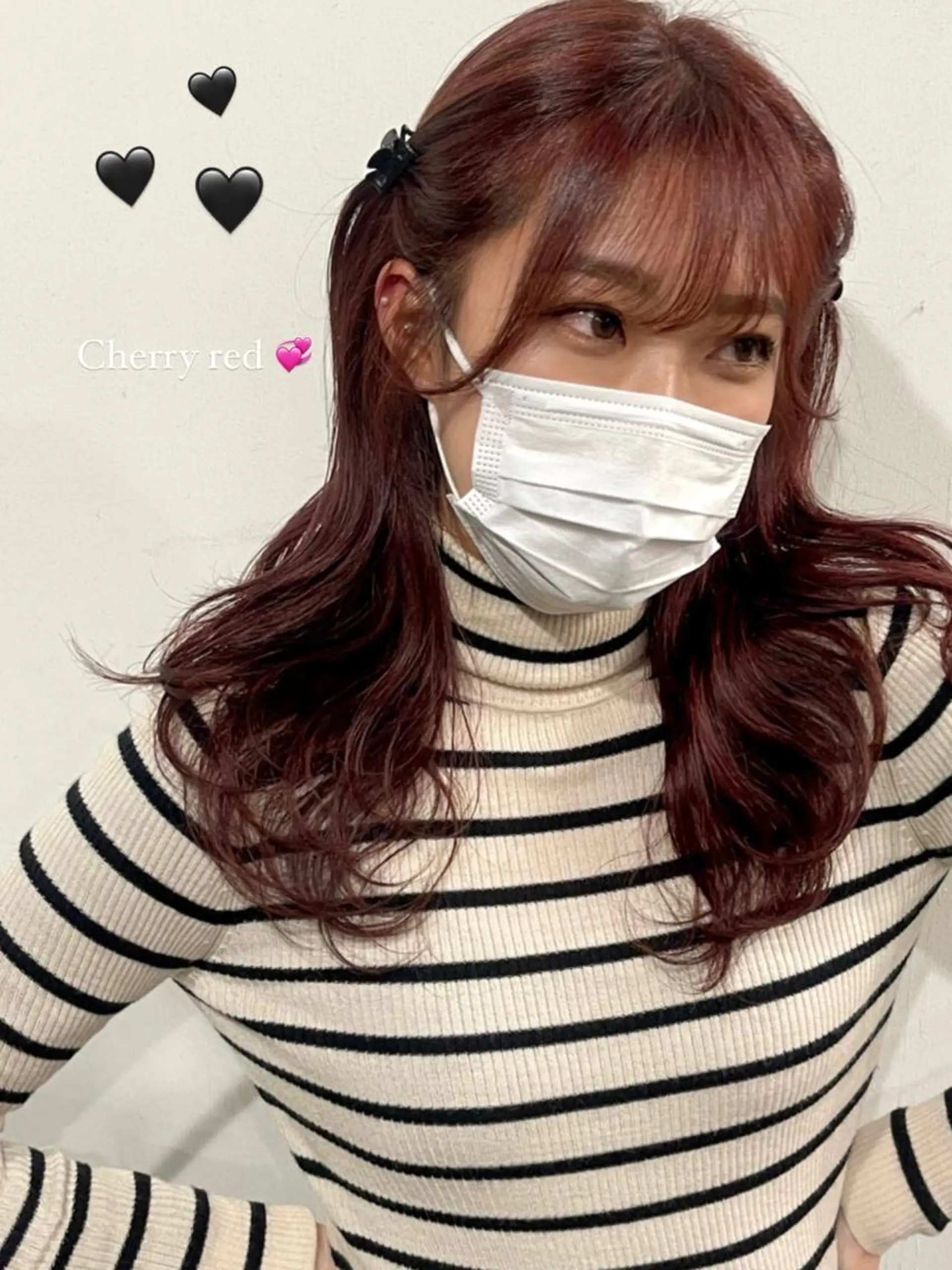 セミロング カラー ヘアアレンジ ブリーチ ブリーチなしカラー レッドカラー キダアヤカ/ 梅田/ベージュカラーのヘアスタイル