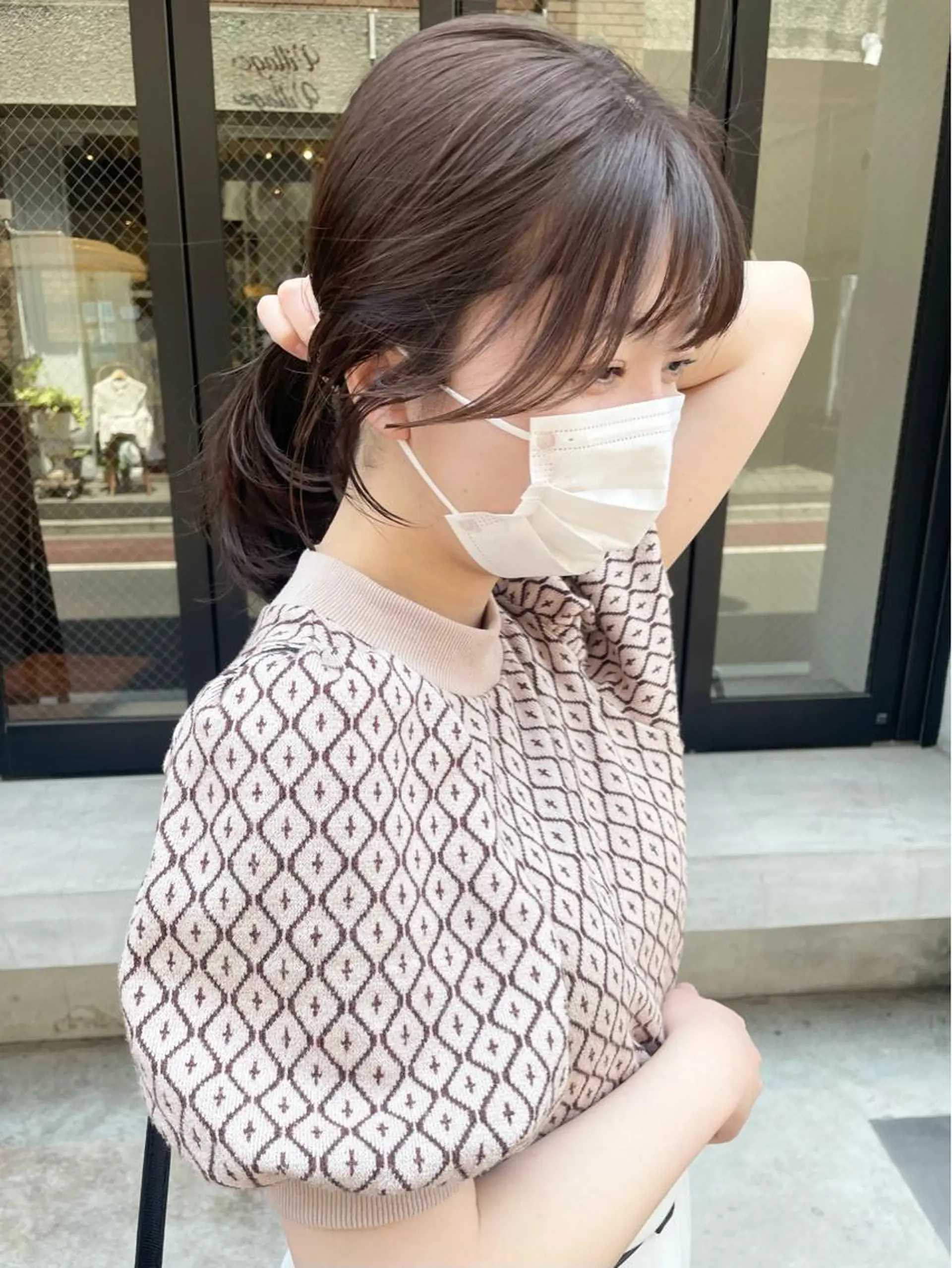 セミロング カラー アッシュ ベージュカラー ブリーチ ブラウンカラー ショコラベージュ 🩰オリーブ/ ベージュ松本咲花🩰のヘアスタイル