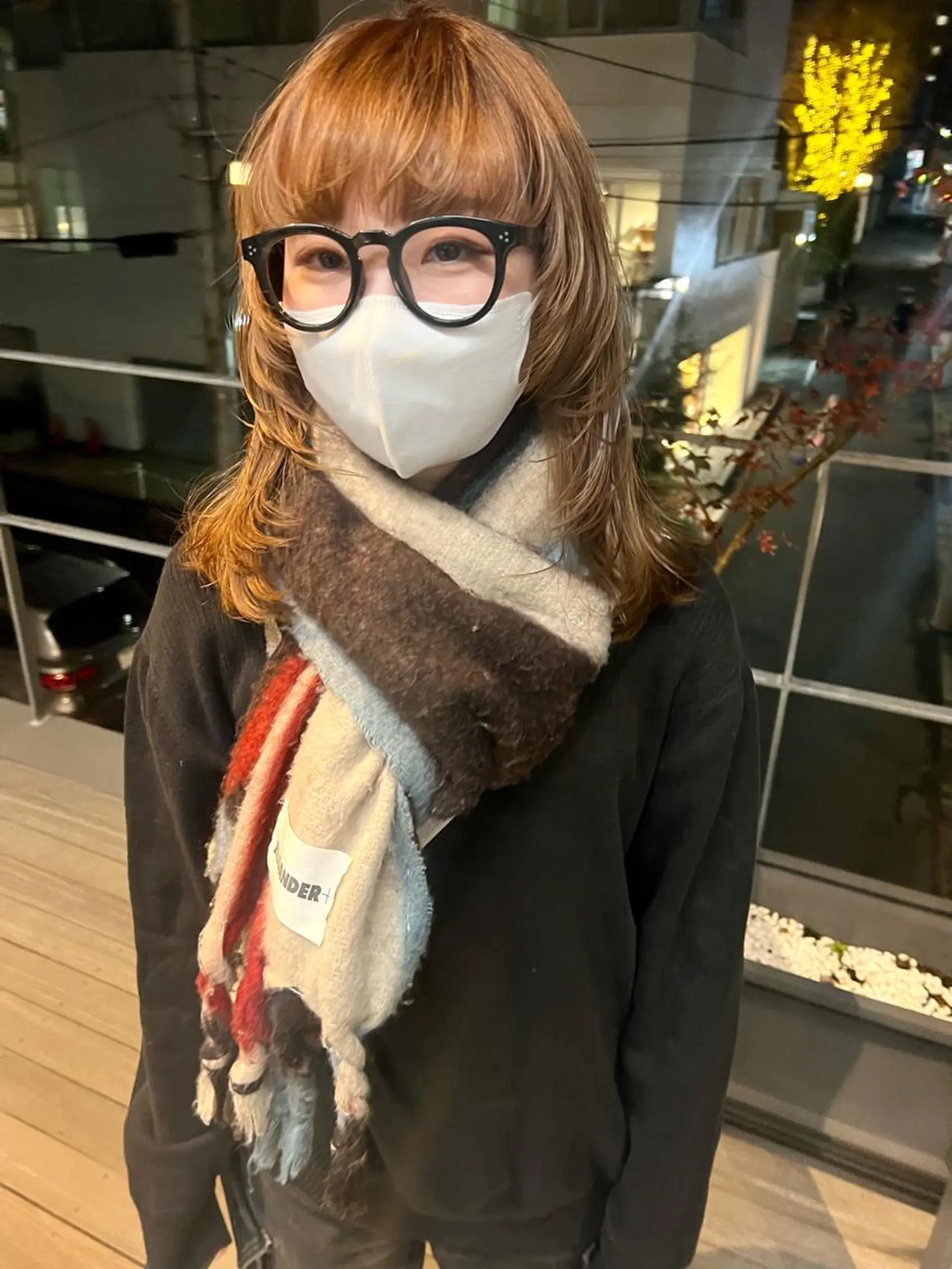 ミディアム カラー ウルフカット カット ヘアカラー トリートメント sakoda shunkiのヘアスタイル