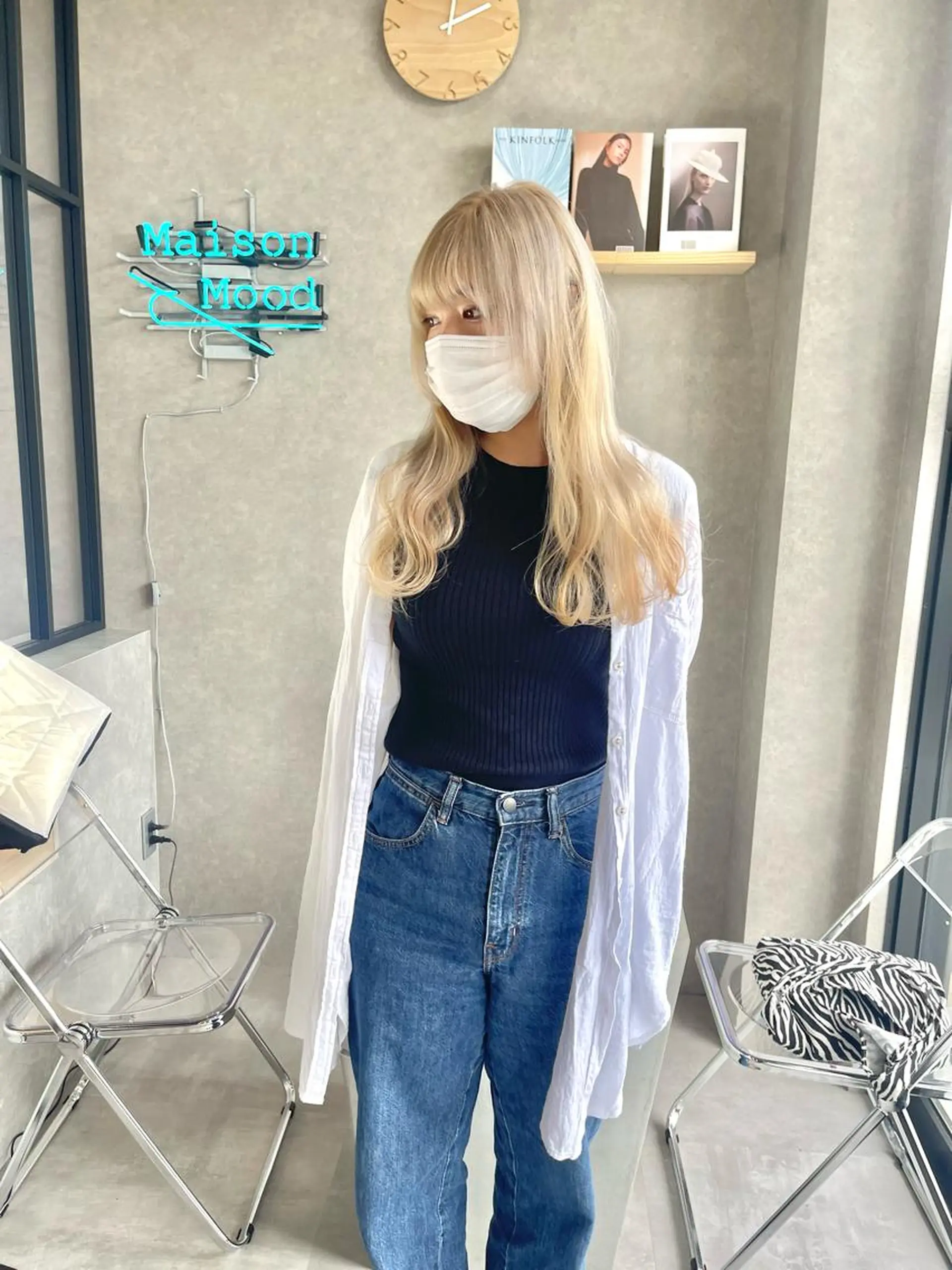 セミロング カラー カット ヘアカラー トリートメント mood tatemachiのヘアスタイル