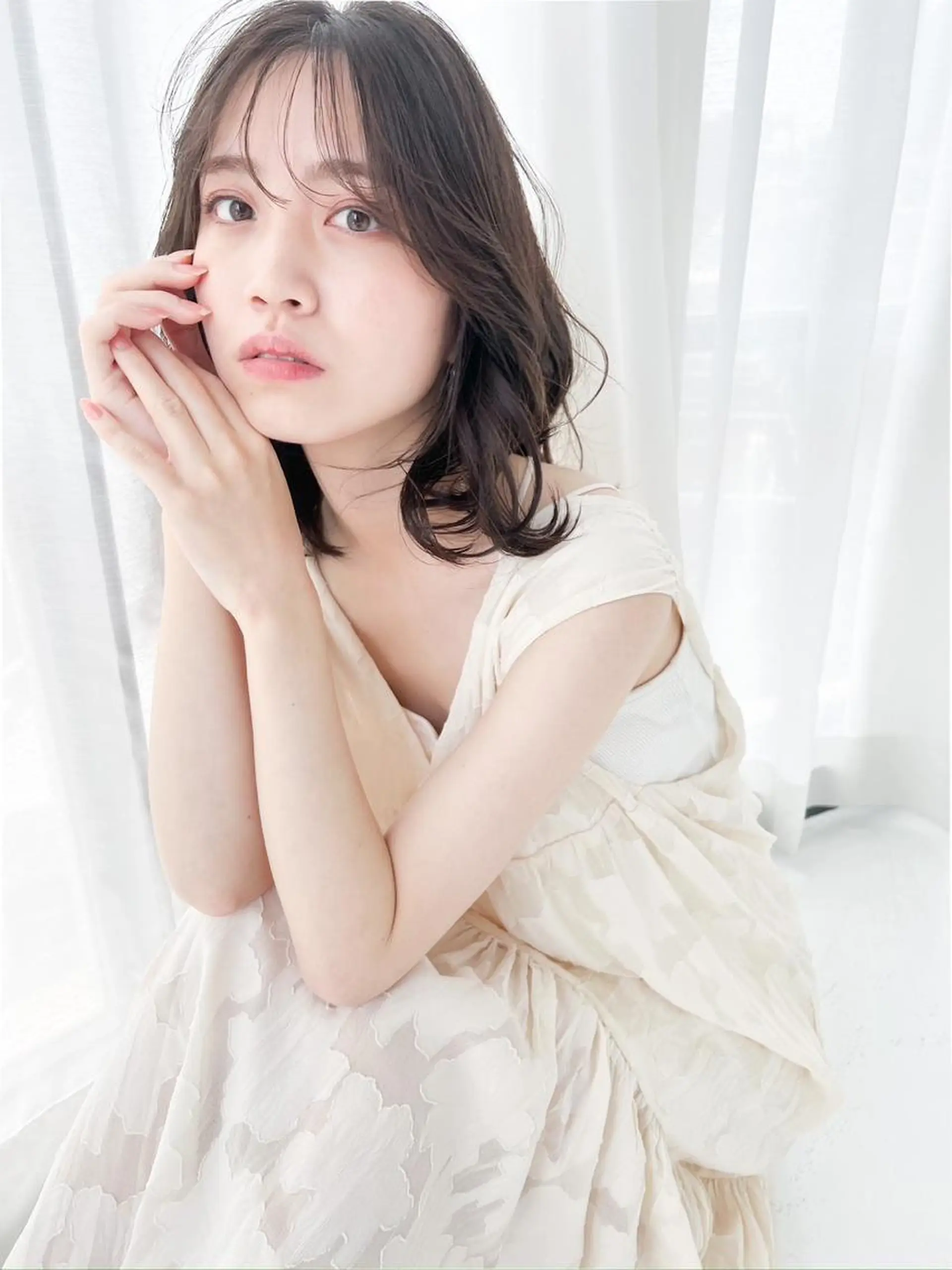 セミロング シモカワ マシロのヘアスタイル