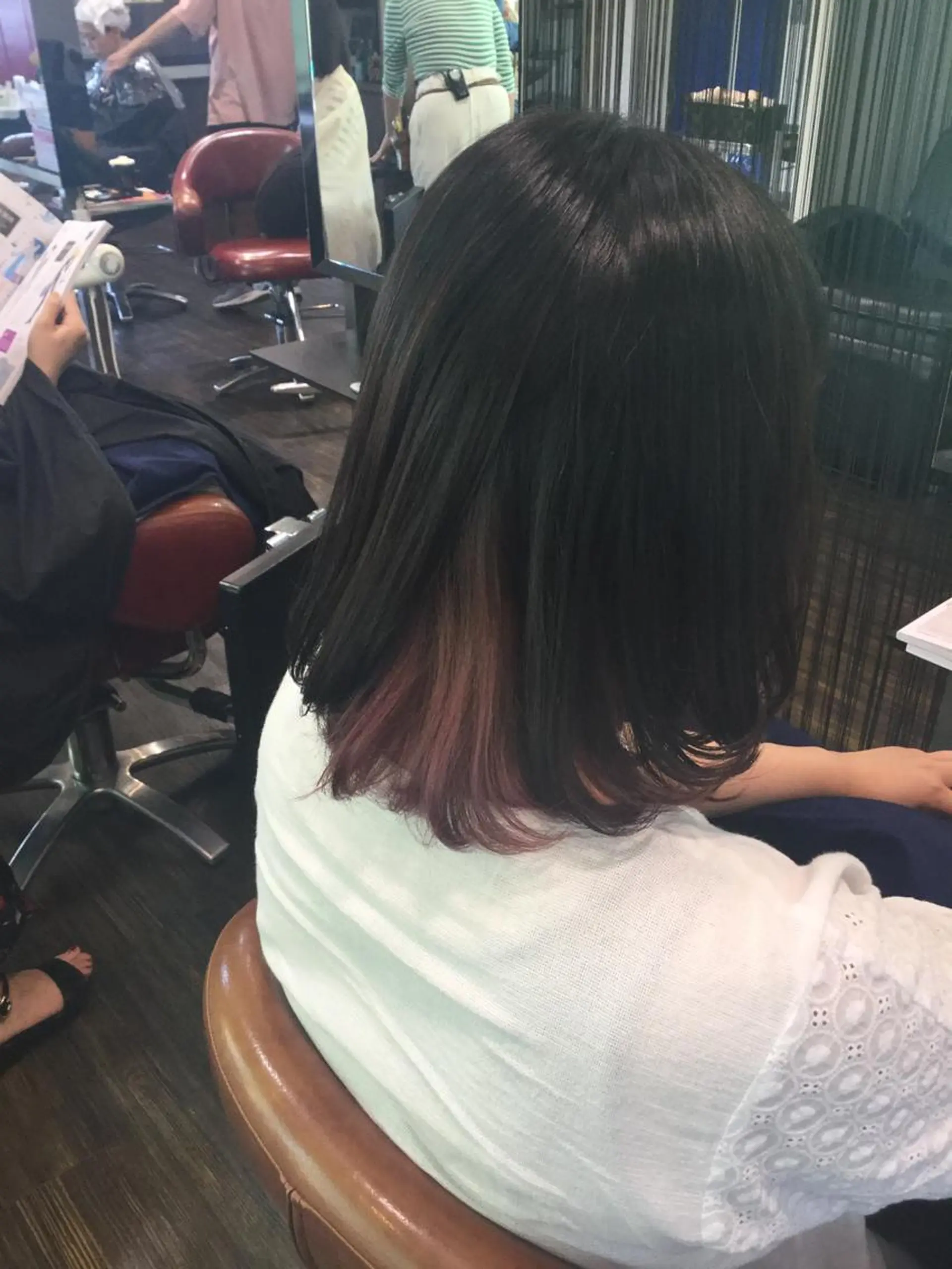 ショート カラー ヘアアレンジ ピンクカラー 🌿‬ ܸAir 透明感🌱西村知佳のヘアスタイル