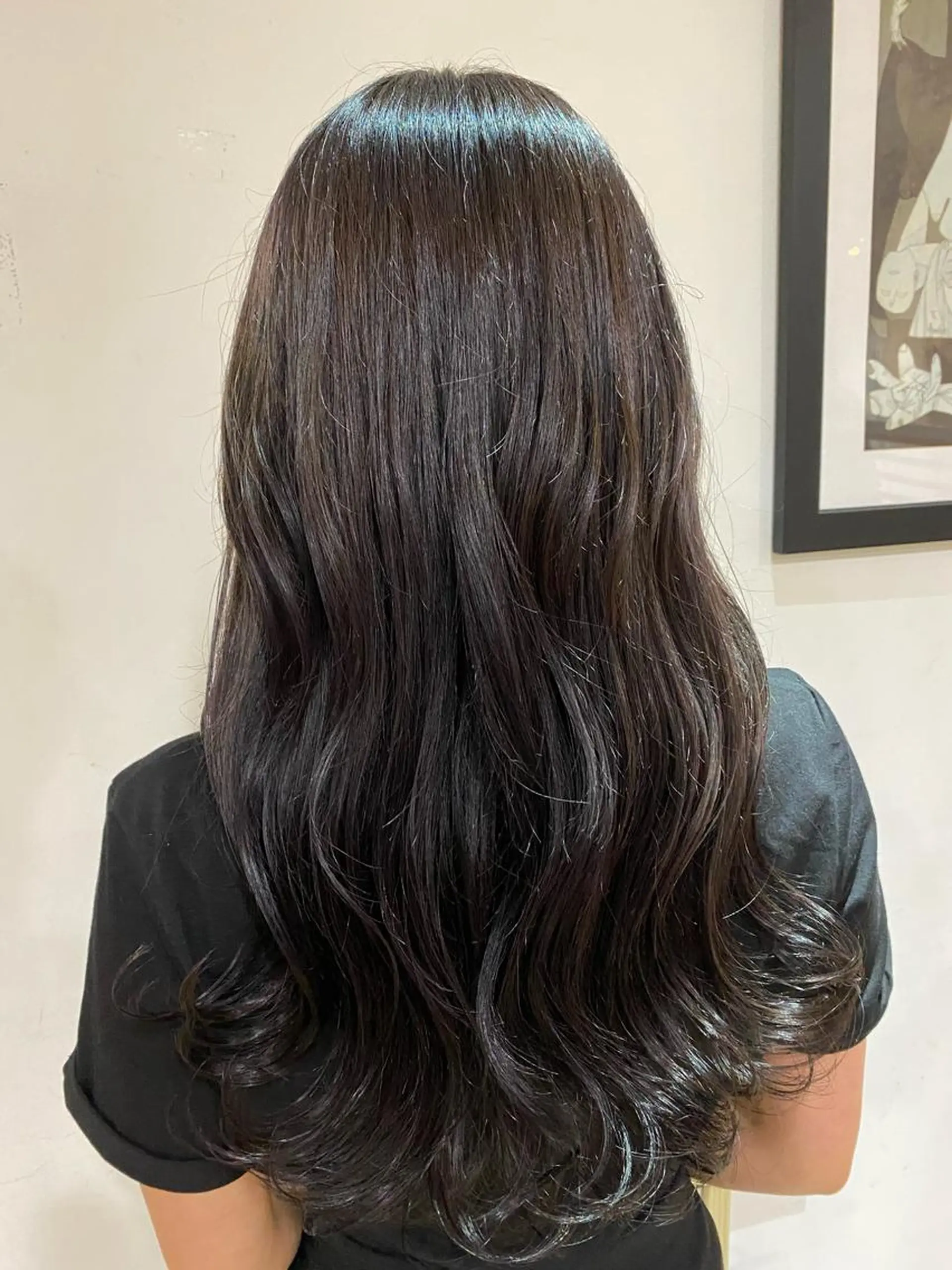 ロング カラー グレージュ ラベンダーカラー ラベンダーグレージュ ラベンダーグレー ヘアカラー トリートメント 💚 nao💚のヘアスタイル