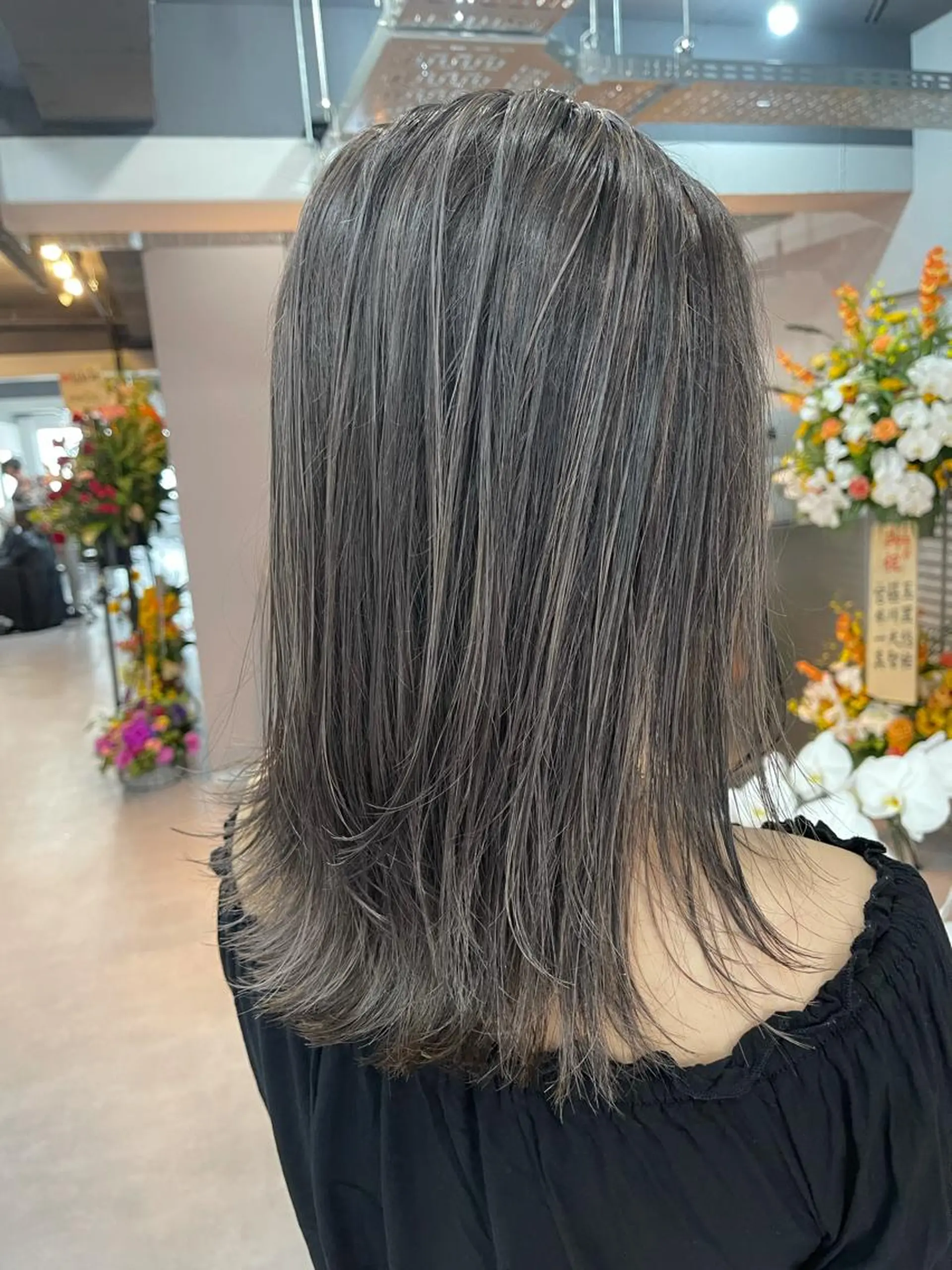 セミロング カラー Reb_keiji 👑小倉圭司のヘアスタイル