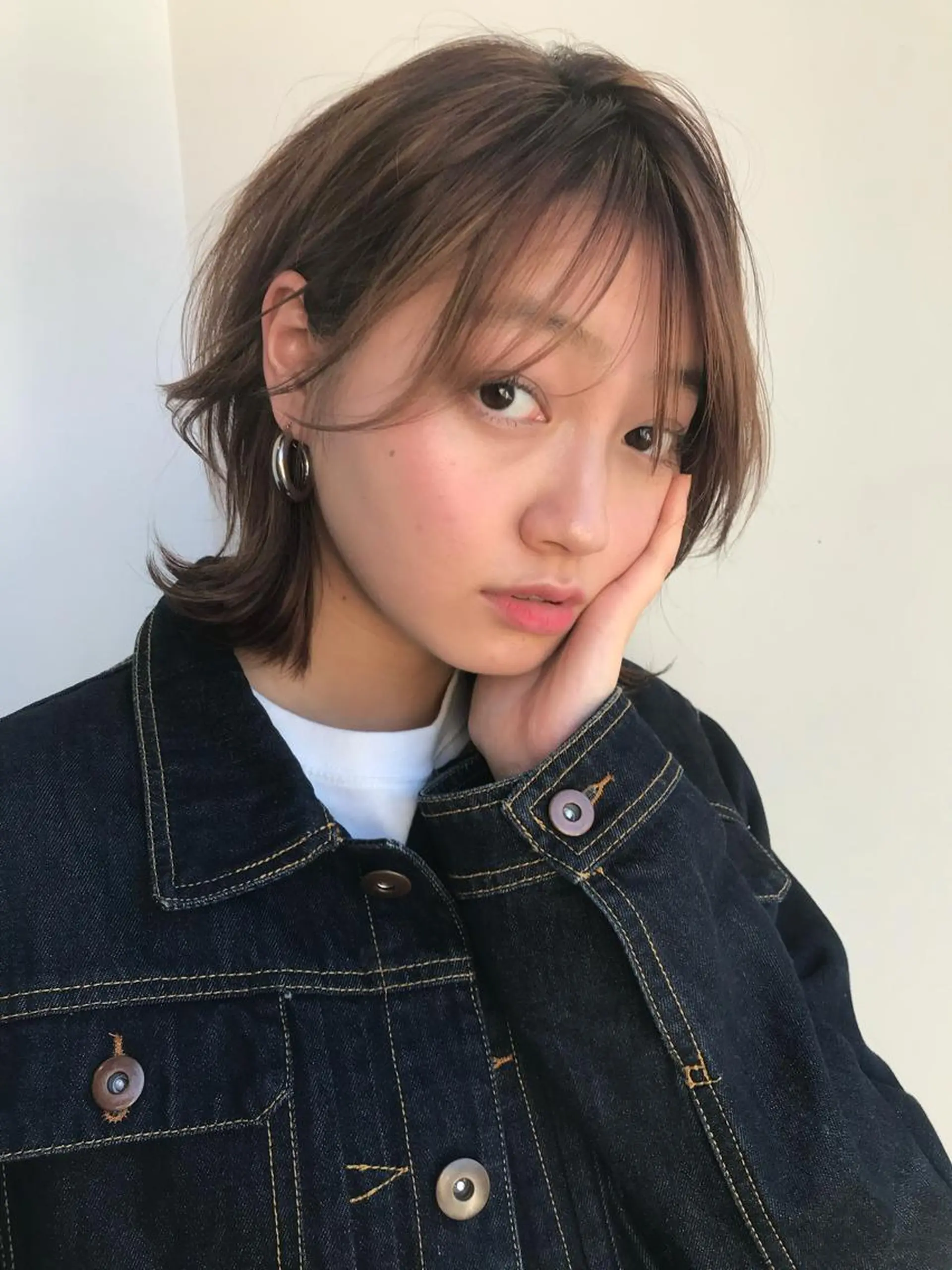 ミディアム カット ヘアカラー トリートメント イメチェンカット✂️ 錦糸町佐藤店長のヘアスタイル