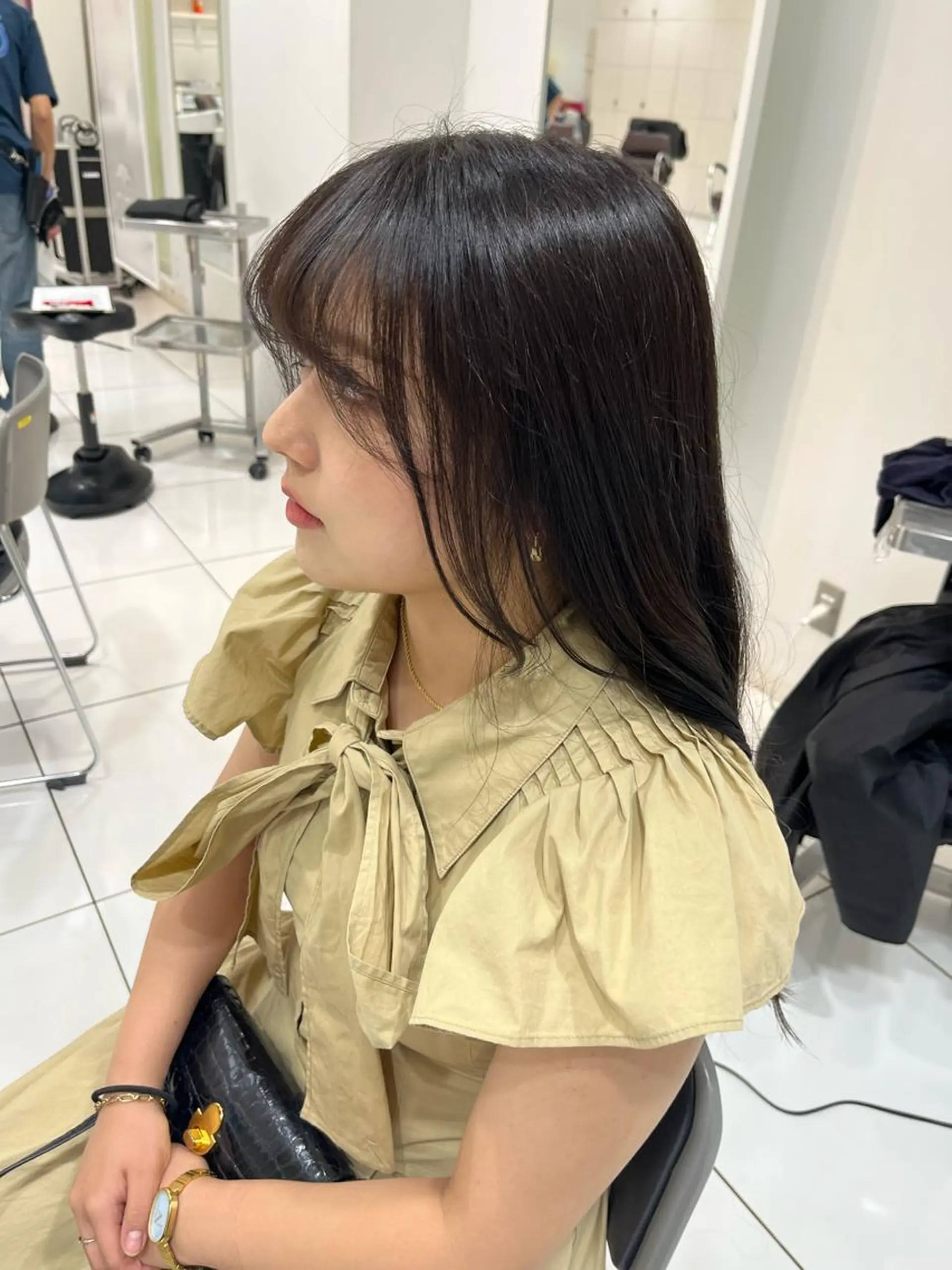 ロング カラー ボブ・顔まわり 💎愛唯(めい)のヘアスタイル