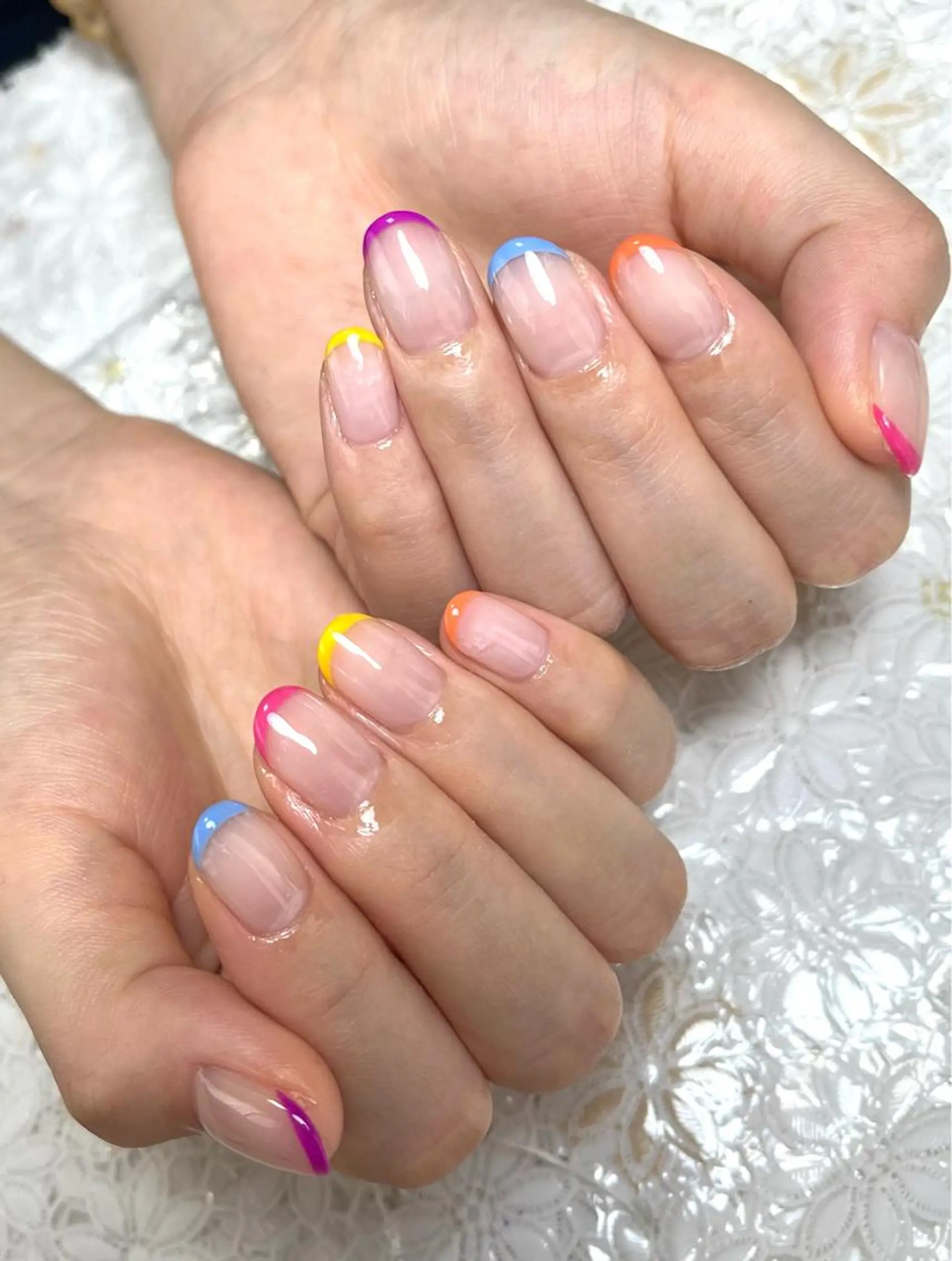 ネイル フレンチネイル ジェルネイル 韓国ネイル パラジェル ハンドネイル nails' it...のネイルデザイン