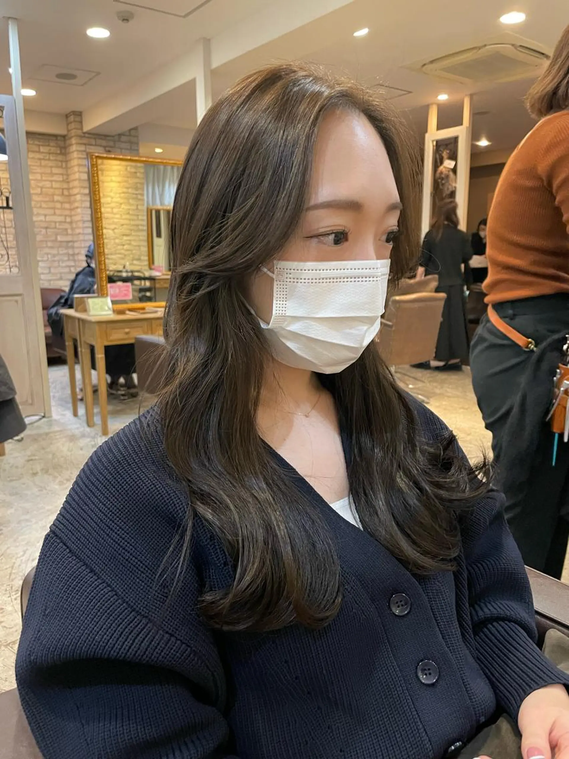 ロング カラー ヘアアレンジ ショコラグレージュ グレージュ 髪質改善 韓国風ヘア レイヤーカット カット ヘアカラー トリートメント ヘアセット 髪質改善支持率 NO.1🫧松野力也のヘアスタイル