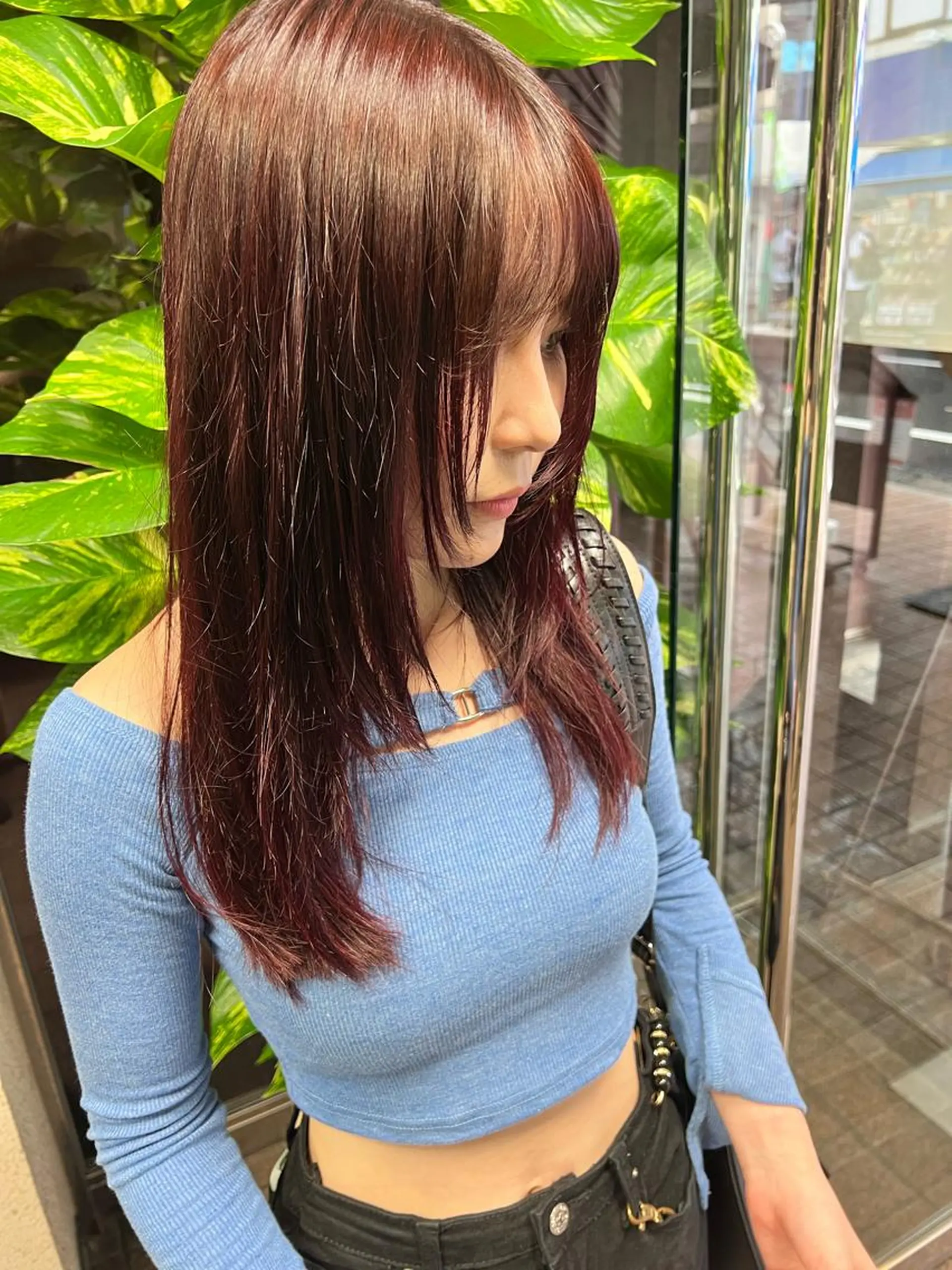 ミディアム カラー ブリーチ ブラウンカラー ブリーチなしカラー レッドカラー レッドブラウン カット ヘアカラー 小笠原 悠斗のヘアスタイル