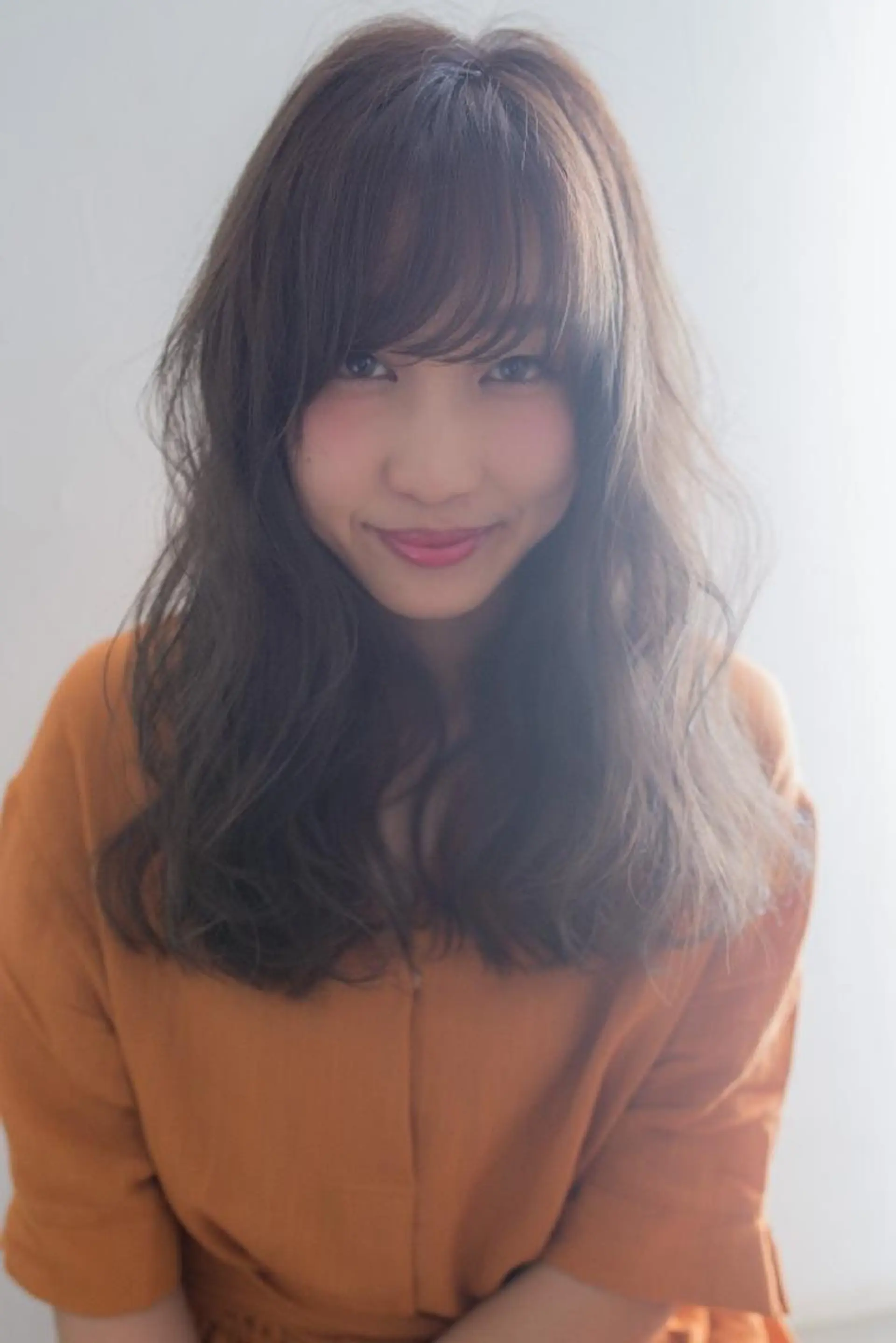 ミディアム カラー パーマ ヘアカラー トリートメント belta 姫路山吹 カラーモデル募集のヘアスタイル