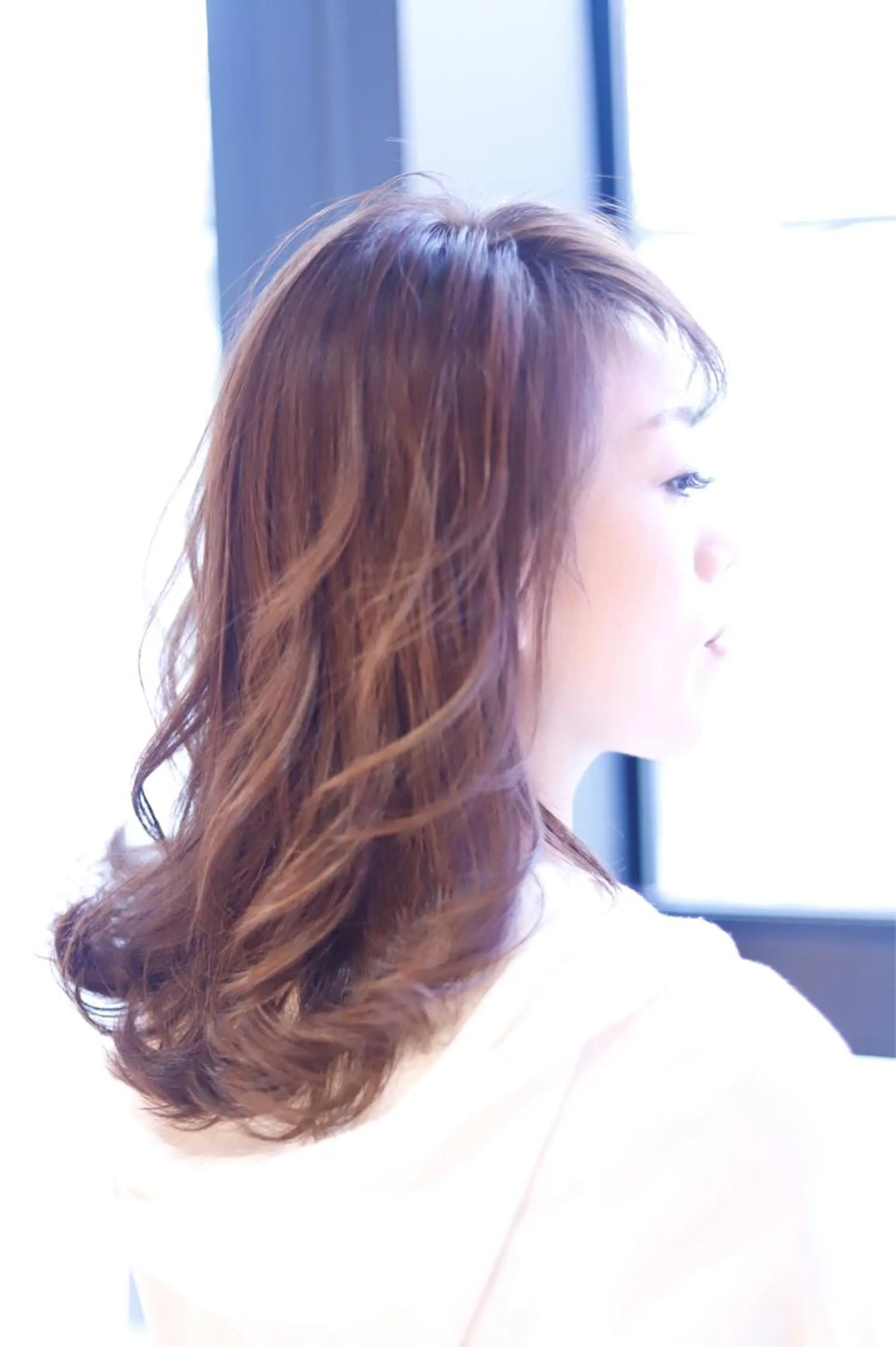 ロング カラー アッシュ バイオレットカラー アドミラルYoshi oのヘアスタイル