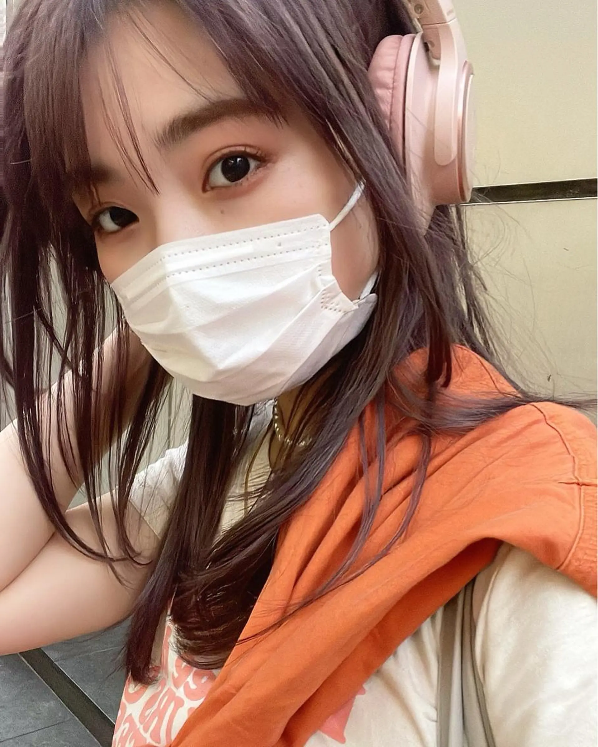 ロング カラー ヘアアレンジ グレージュ ラベンダーカラー ラベンダーグレージュ ラベンダーグレー ラベンダーピンク 【柔らか透明感✨/ 似合せ前髪】大石葉月のヘアスタイル