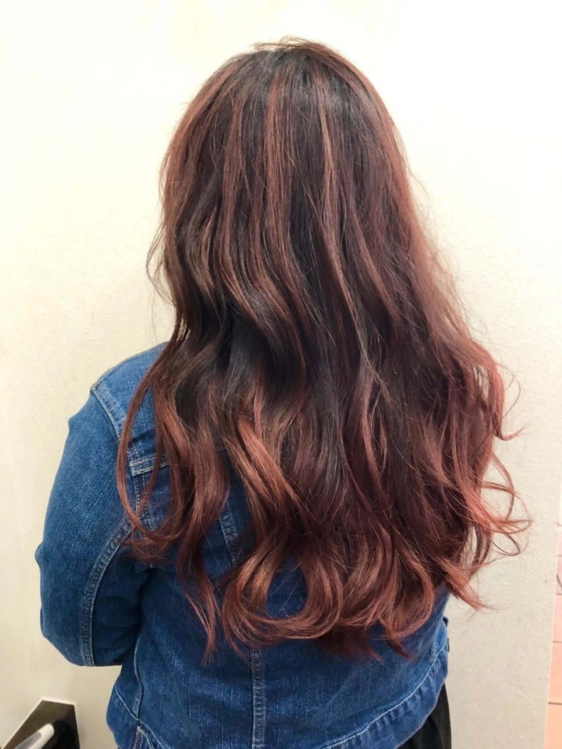 ロング カラー ヘアアレンジ ピンクカラー ピンクパープル パープルカラー Asian Hair &Eyebrowのヘアスタイル