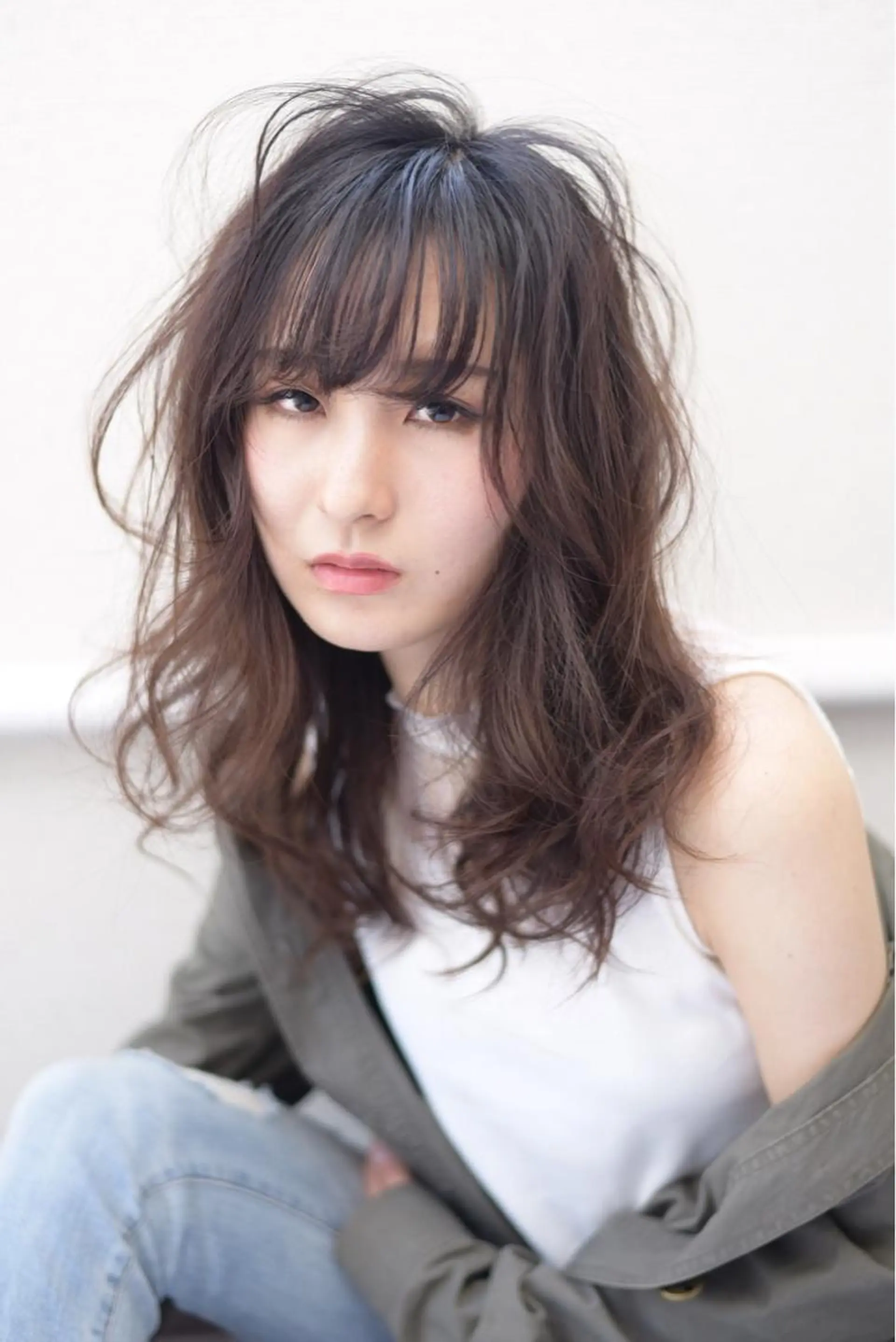 セミロング カラー ヘアアレンジ テラモト カズヨシのヘアスタイル