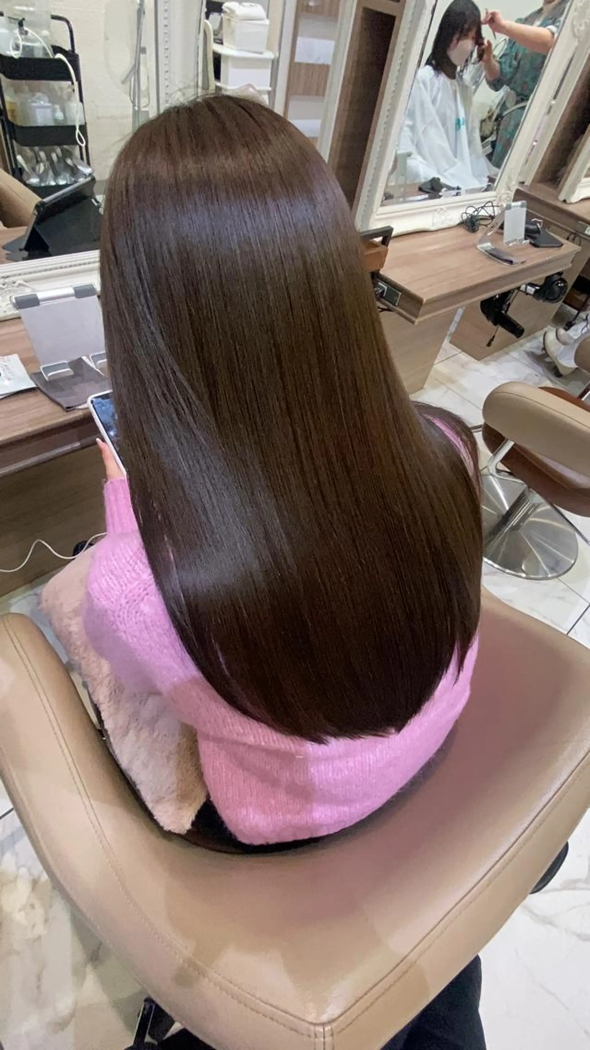 ロング カラー パーマ ヘアカラー トリートメント 完全美髪特化 髪質改善/島　悠輔のヘアスタイル