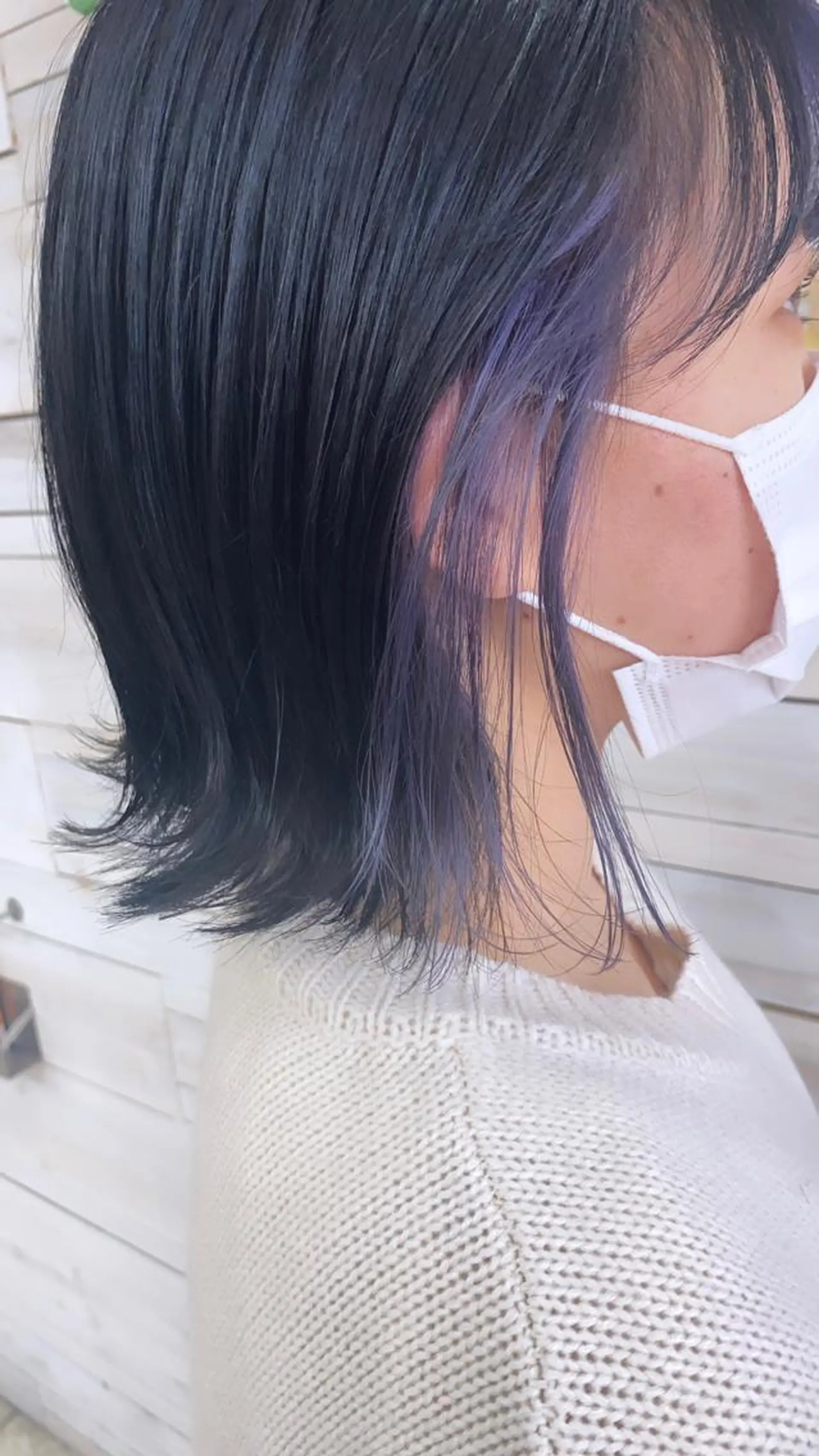 セミロング カラー ブリーチ インナーカラー カット ヘアカラー attrait店長/ 柿本理沙のヘアスタイル