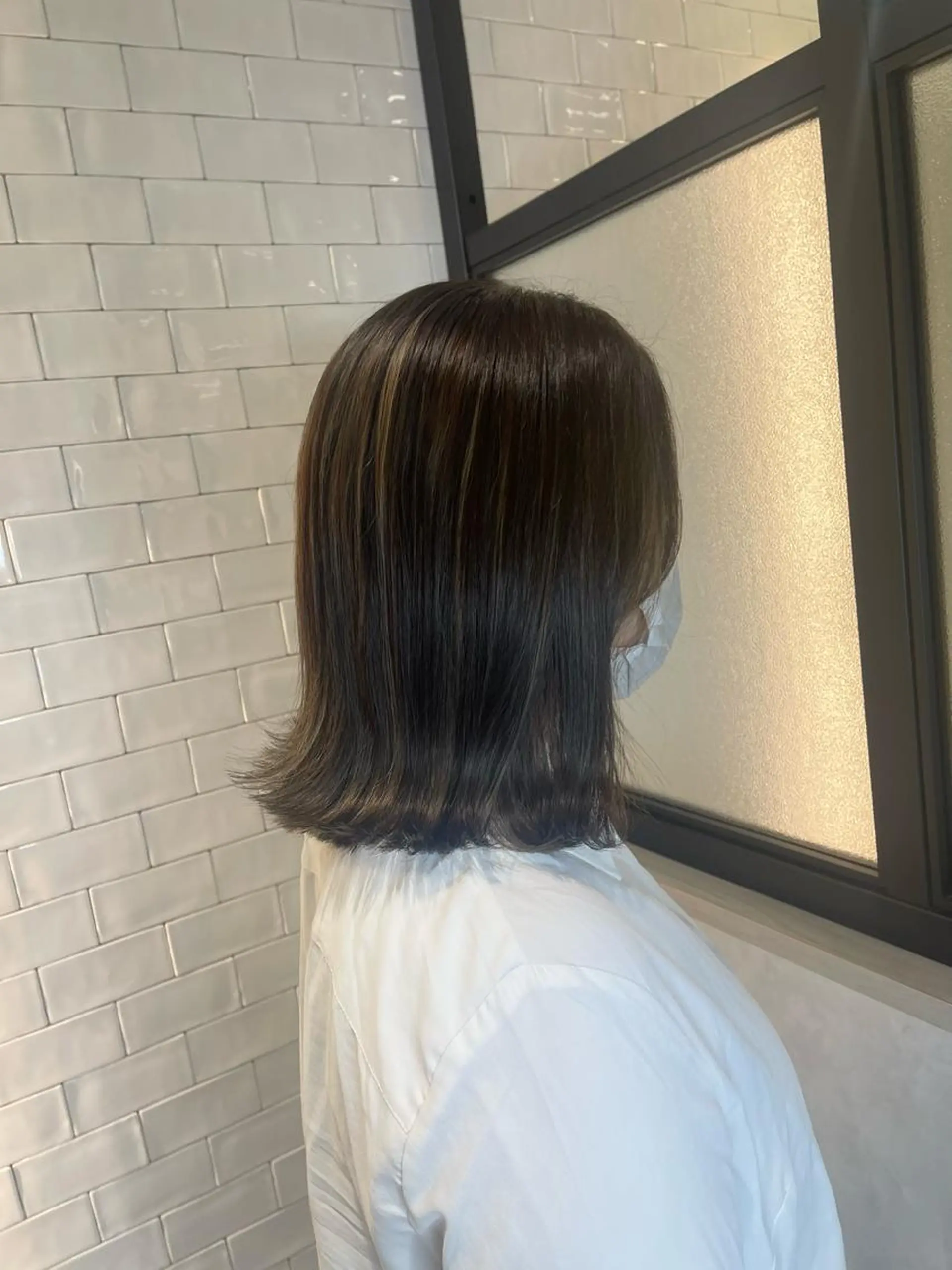 ミディアム カラー ヘアカラー トリートメント &chaLme   心斎橋所属・emi/髪質改善/ 韓国風/艶カラーのヘアスタイル