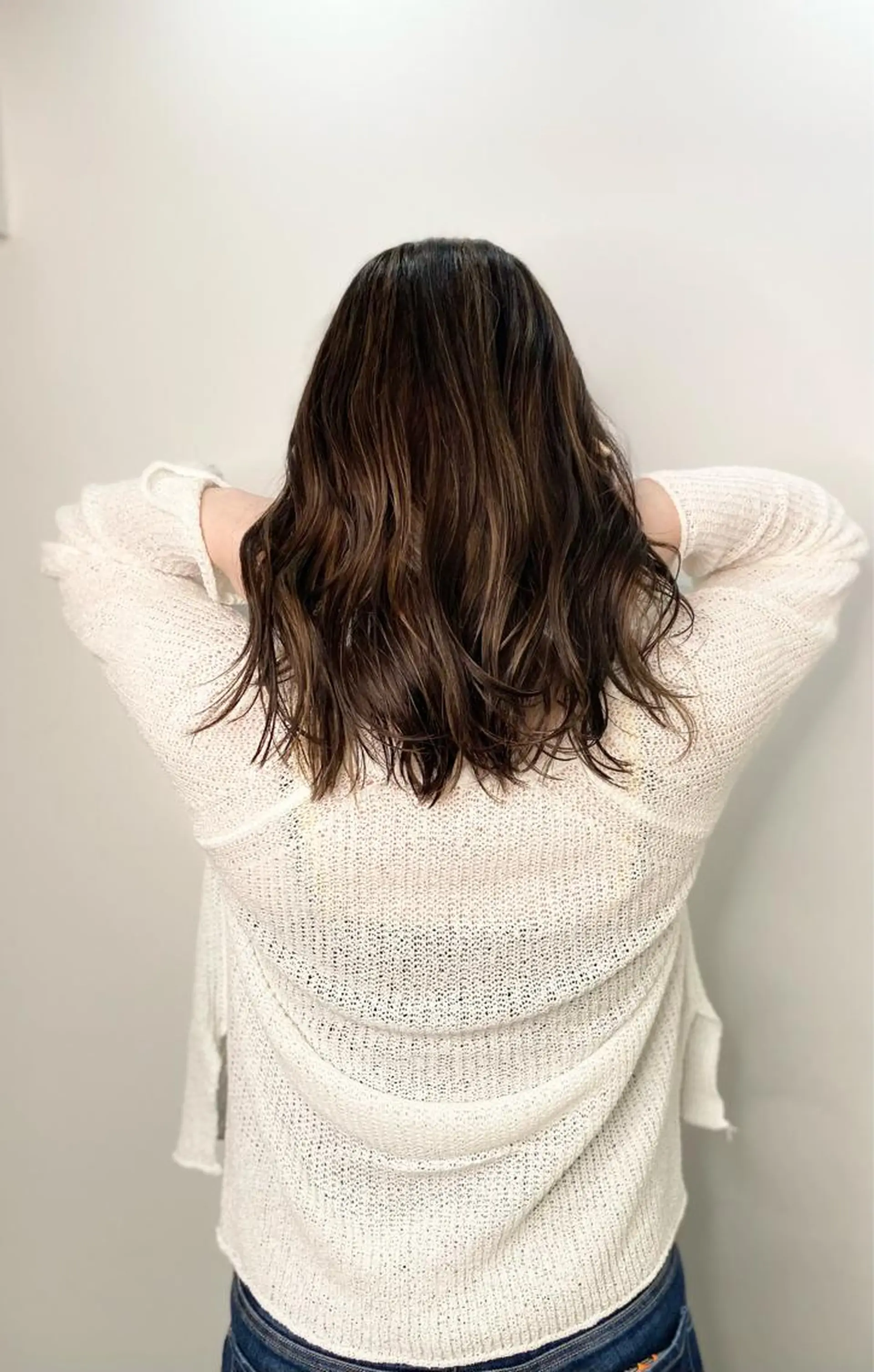 セミロング カラー ハイライトカラー ハイライト ヘアカラー トリートメント opus 店長大和 レイヤー/赤み消しのヘアスタイル