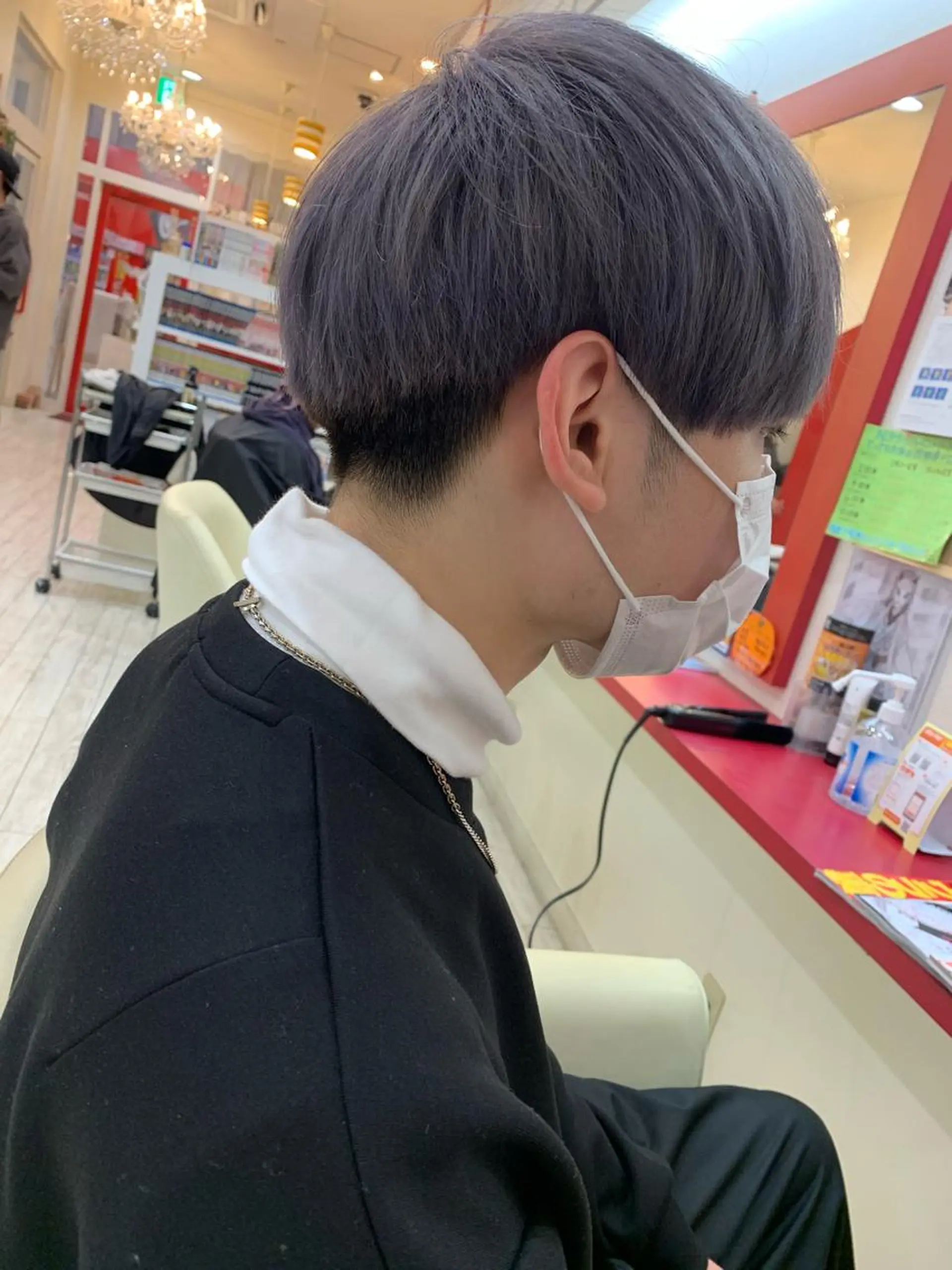 ショート カラー ヘアアレンジ メンズ ブルーカラー ブルーラベンダー ラベンダーカラー カット ヘアカラー 今村公介 ブリーチ特化、派手髪のヘアスタイル